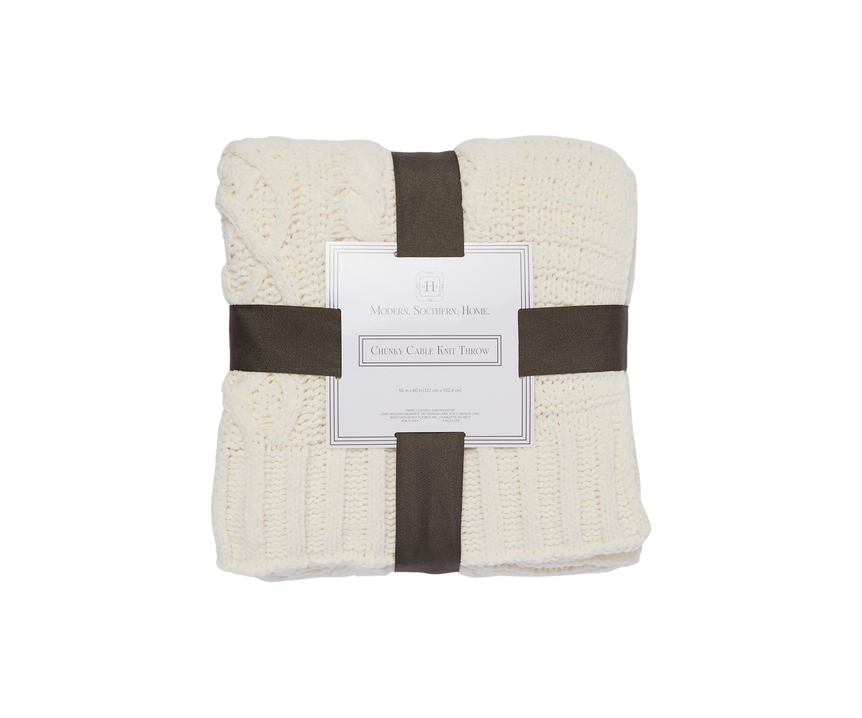 Chunky Cable Knit Throw