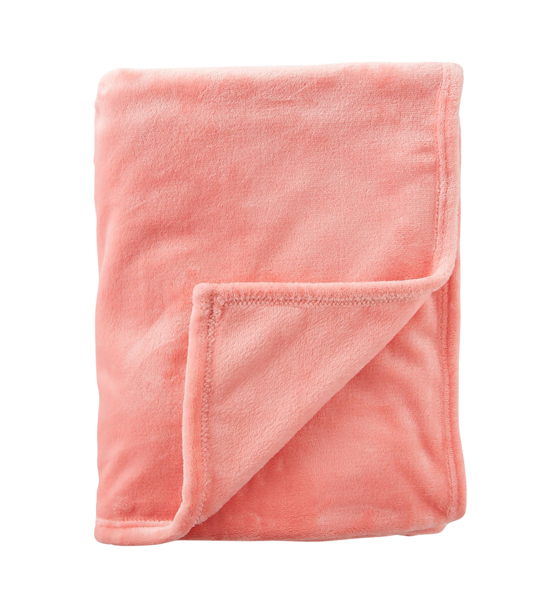 Solid Plush Throw Blanket