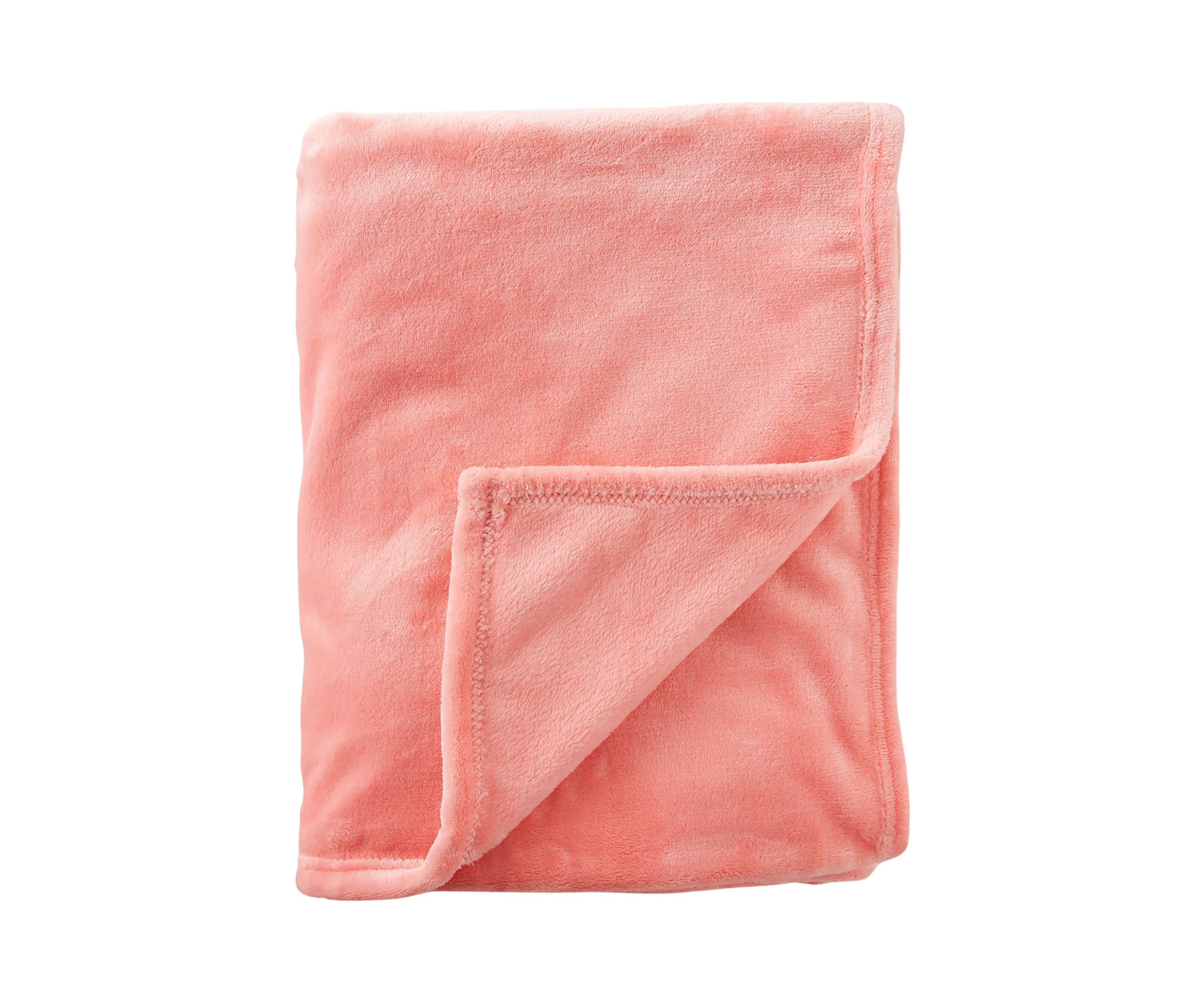Solid Plush Throw Blanket