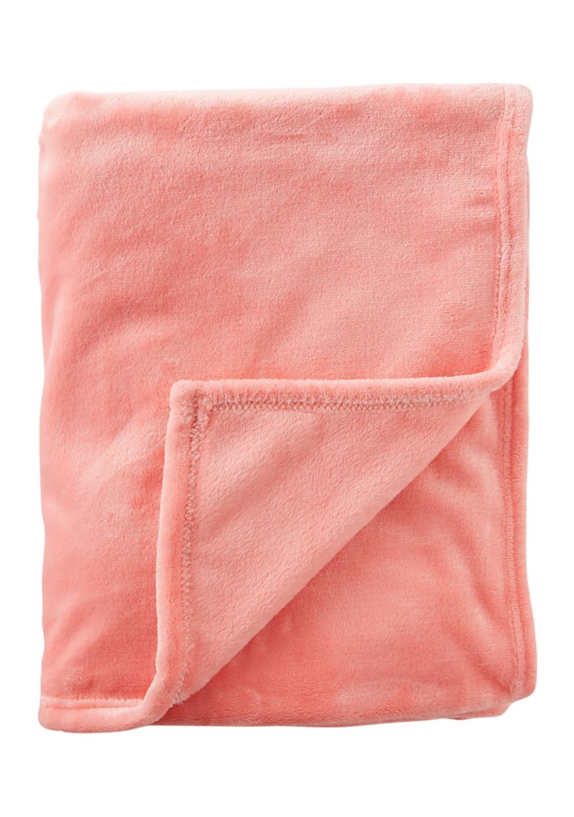 Solid Plush Throw Blanket