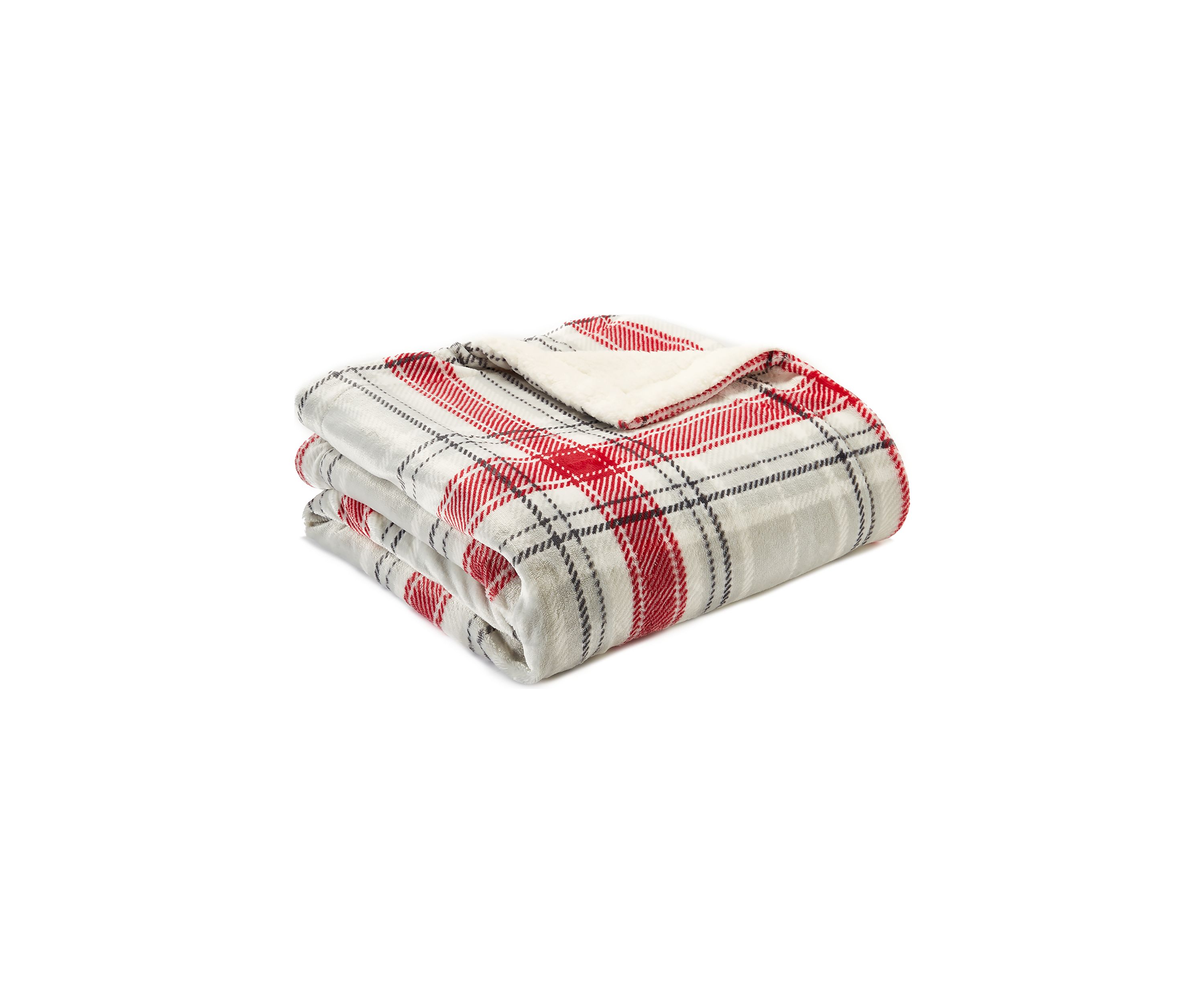 Sherpa Lined Throw Blanket