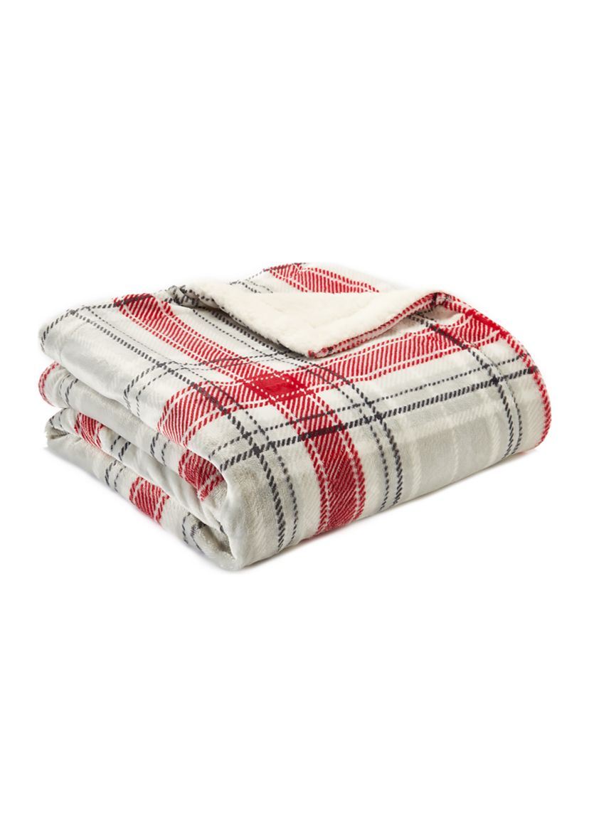 Sherpa Lined Throw Blanket