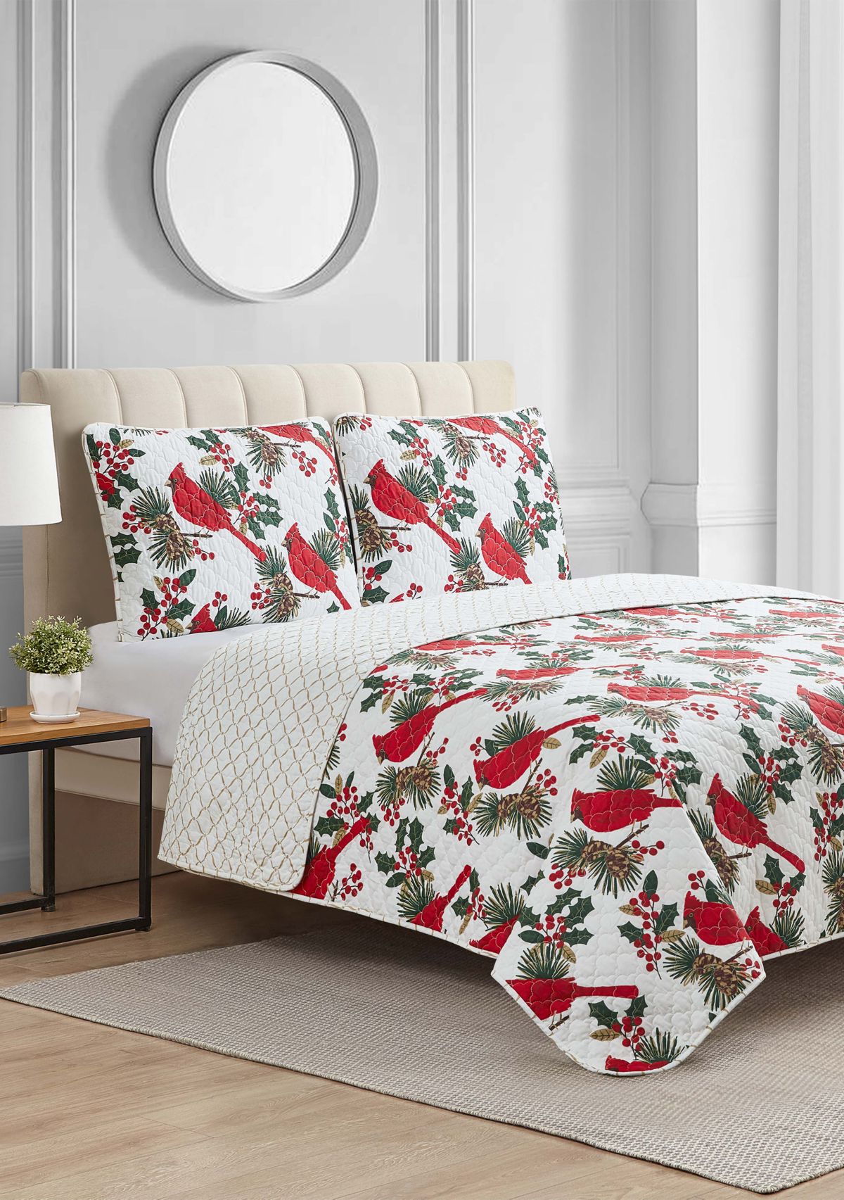 Cardinal Reversible Quilt Set 