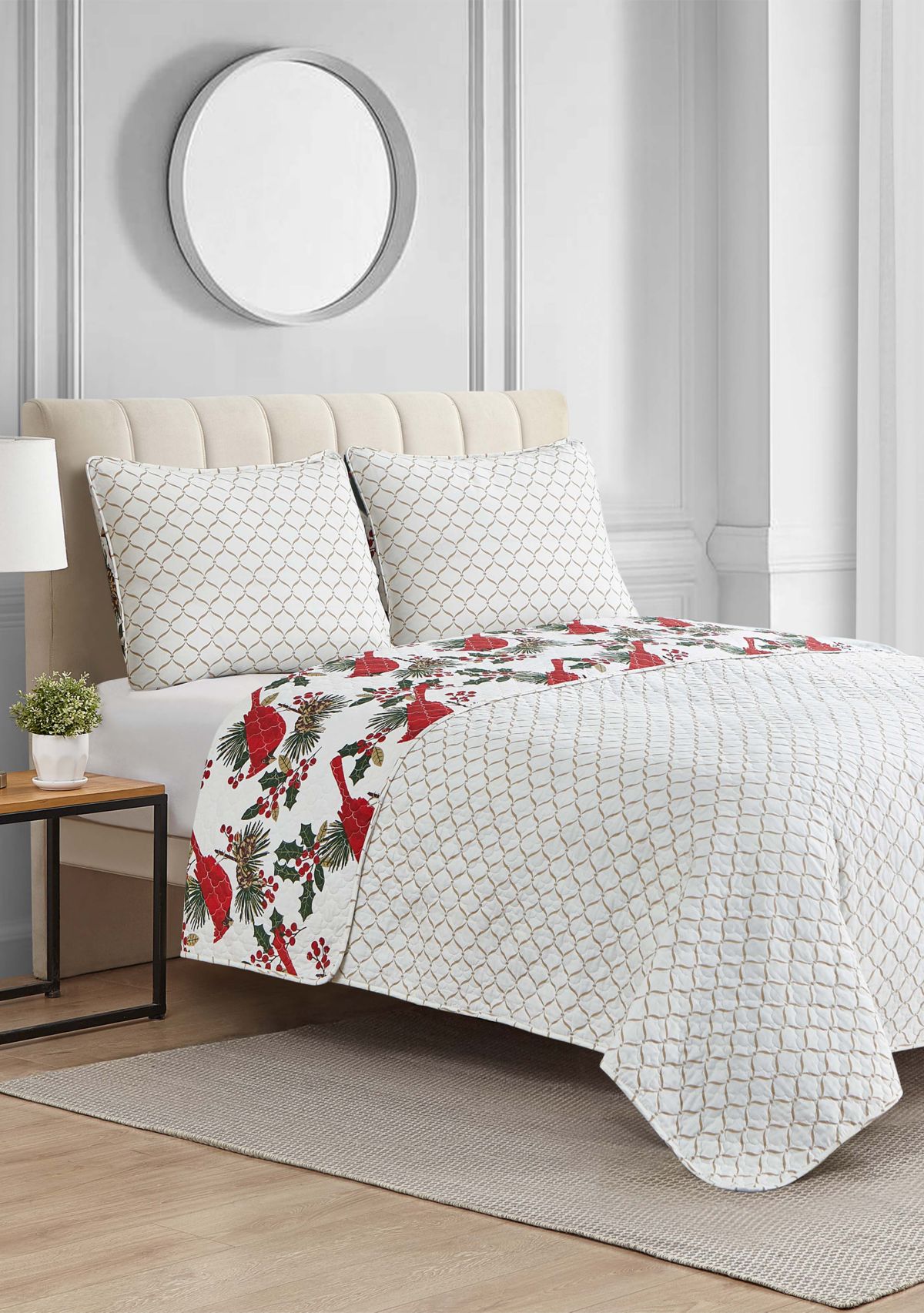 Cardinal Reversible Quilt Set 