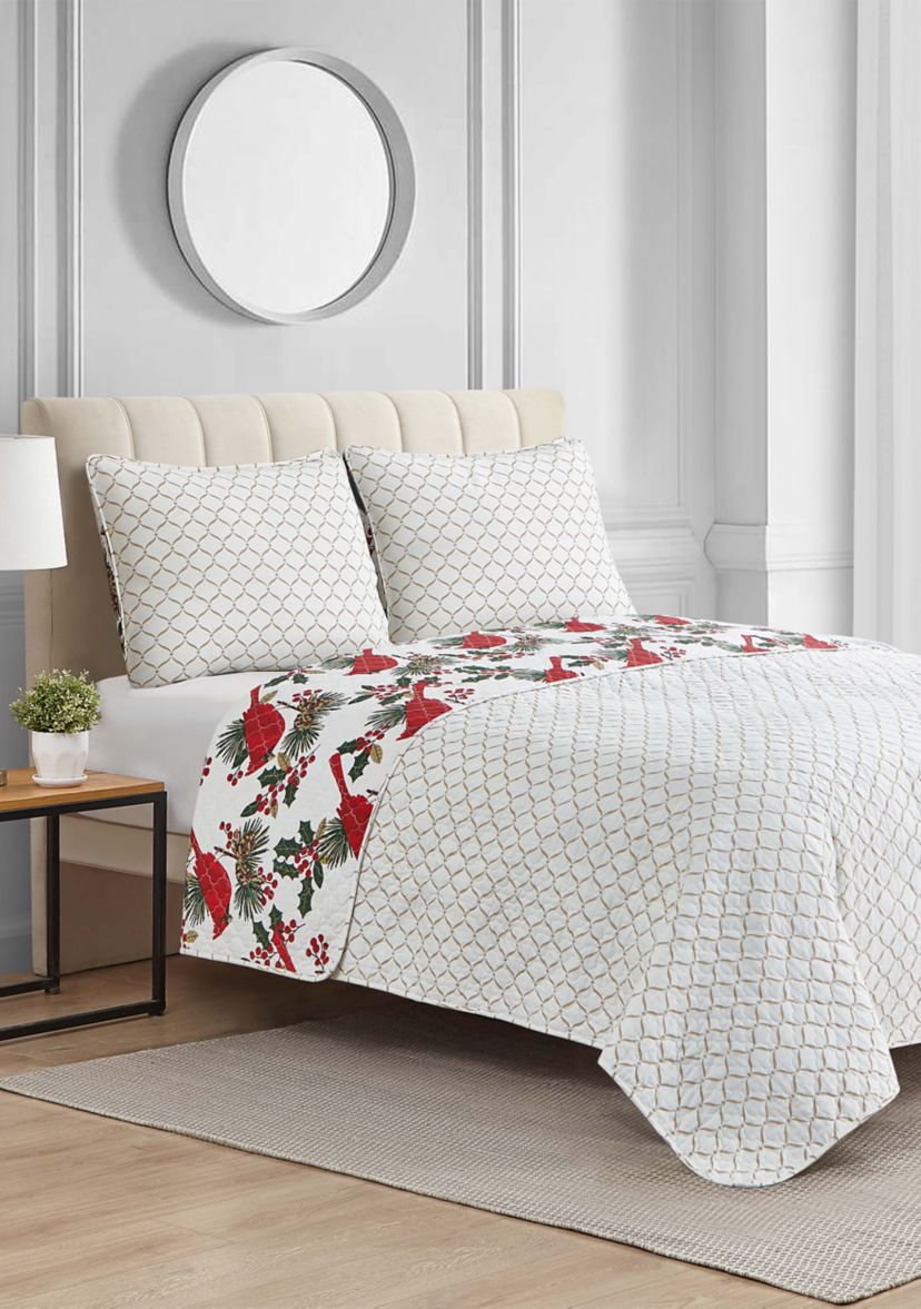 Cardinal Reversible Quilt Set 