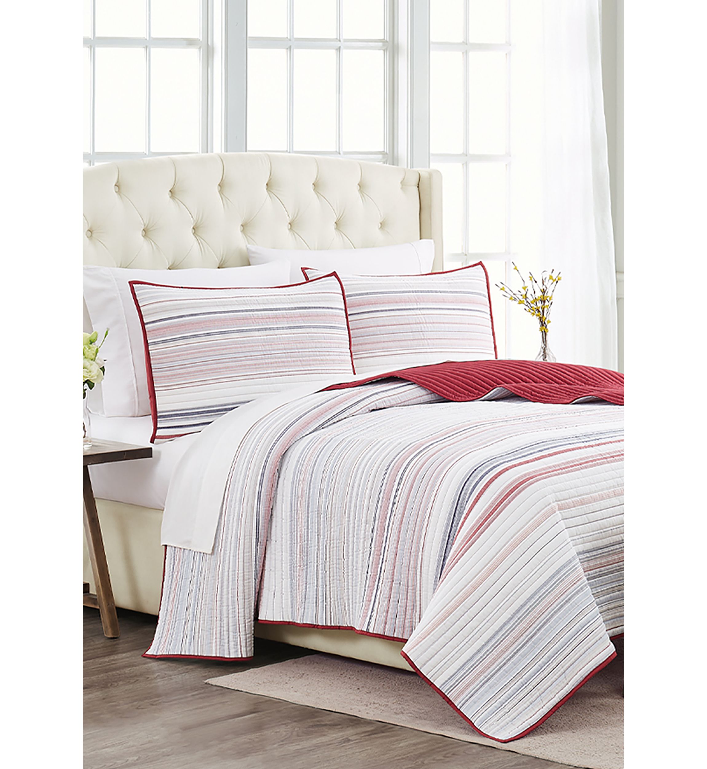 Multi Stripe Quilt Set 
