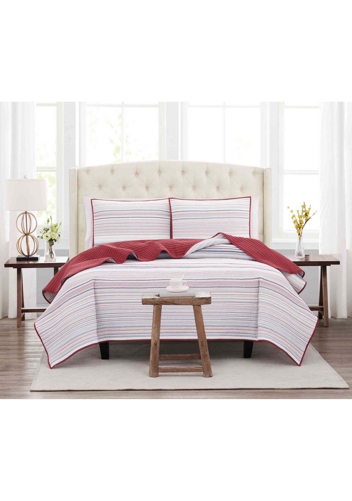 Multi Stripe Quilt Set 