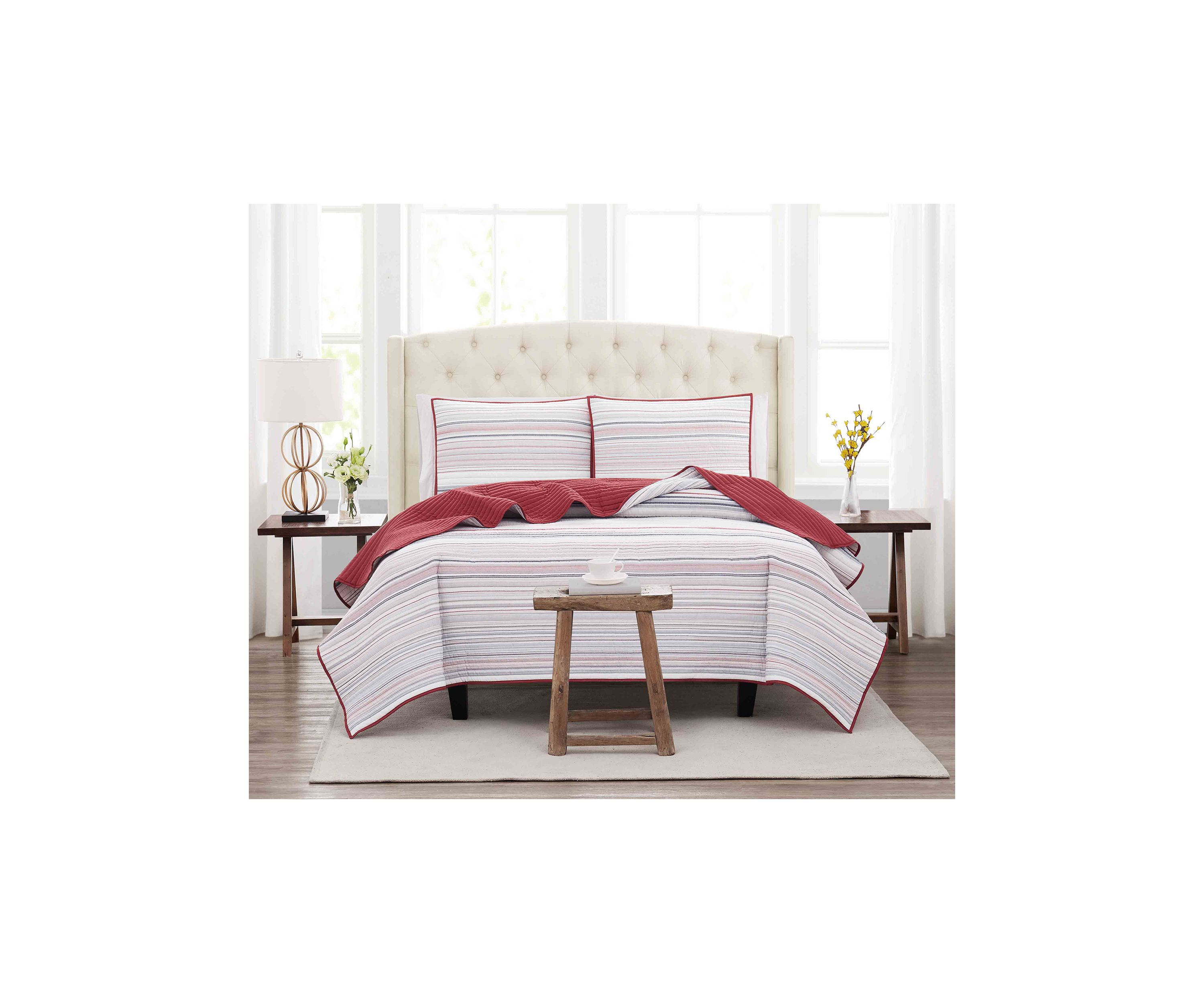 Multi Stripe Quilt Set 