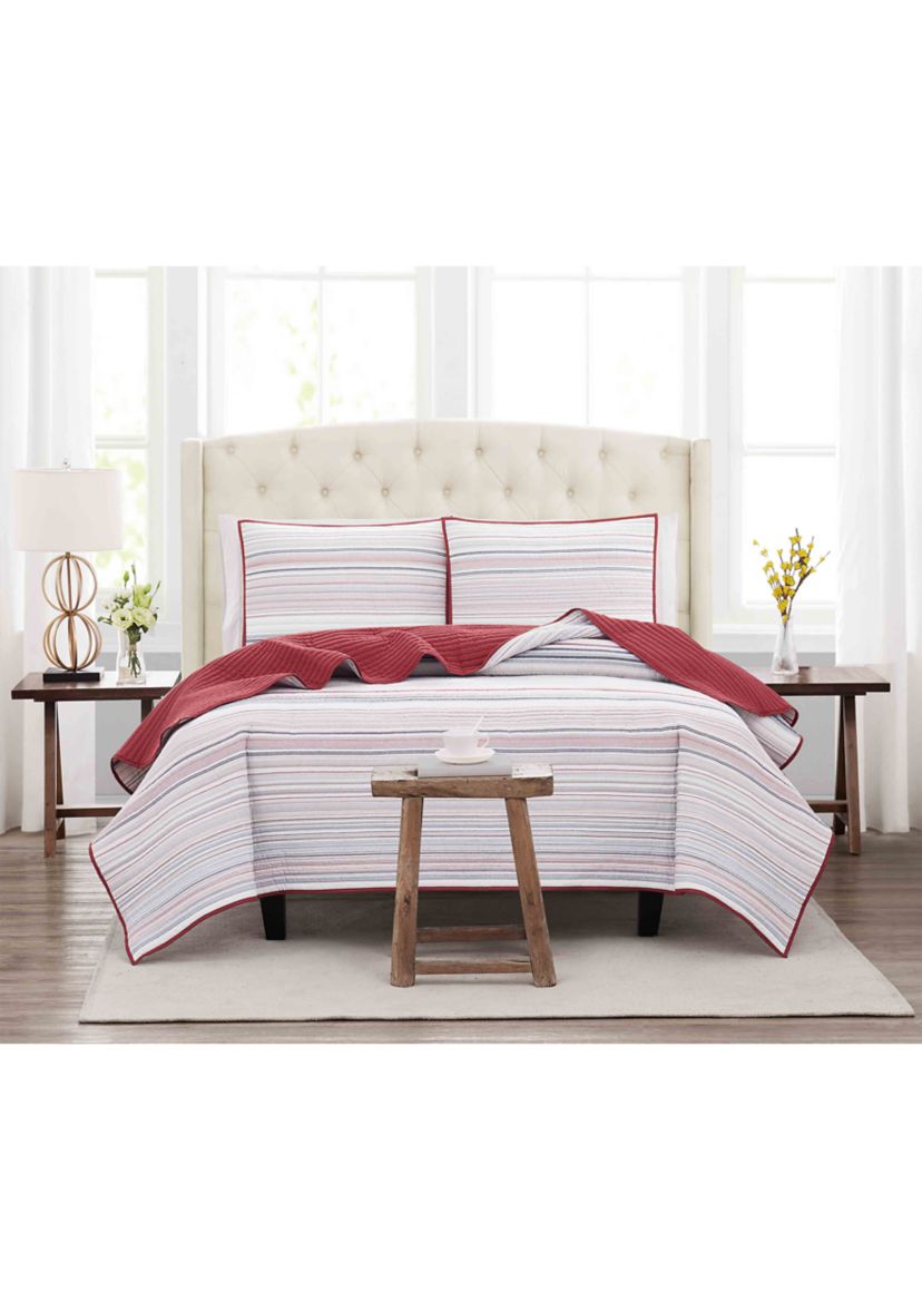 Multi Stripe Quilt Set 