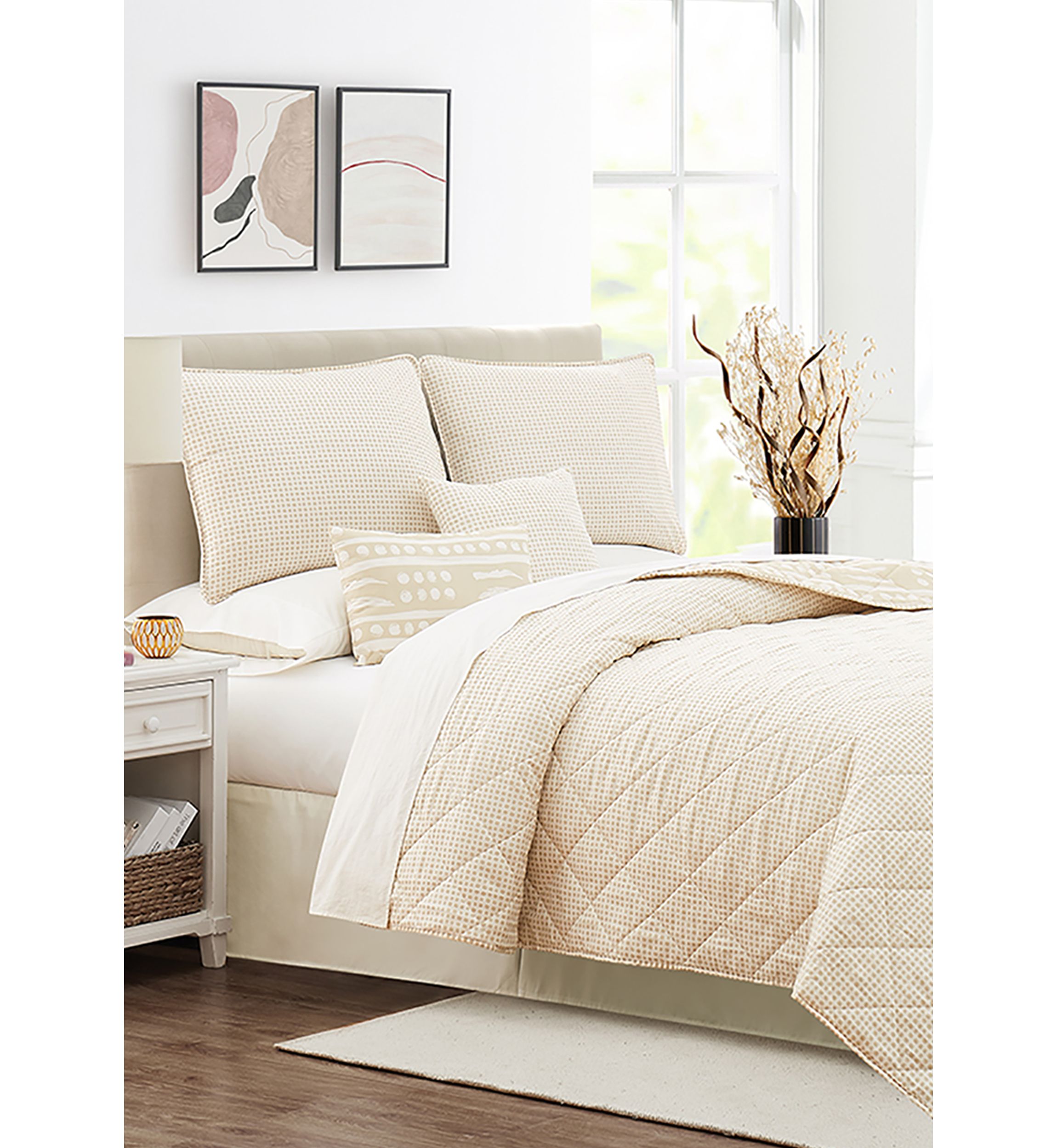 Geometric 6-Piece Quilt Set