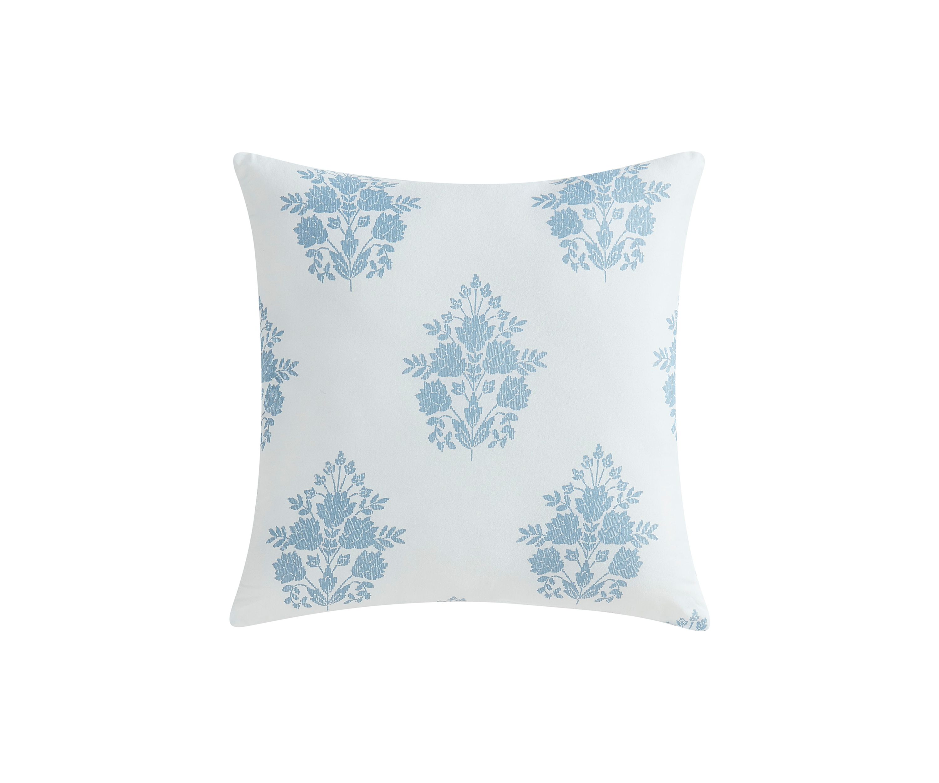 Blue Mila Damask Quilt Set