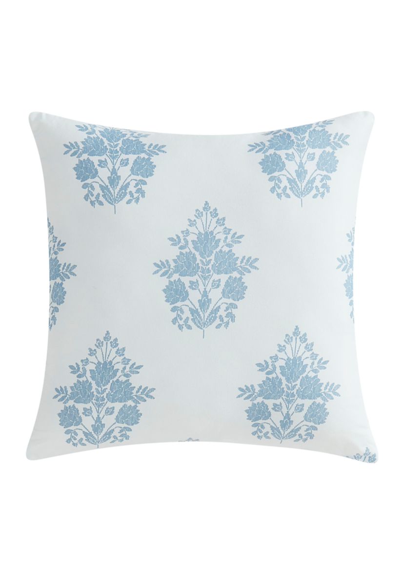 Blue Mila Damask Quilt Set