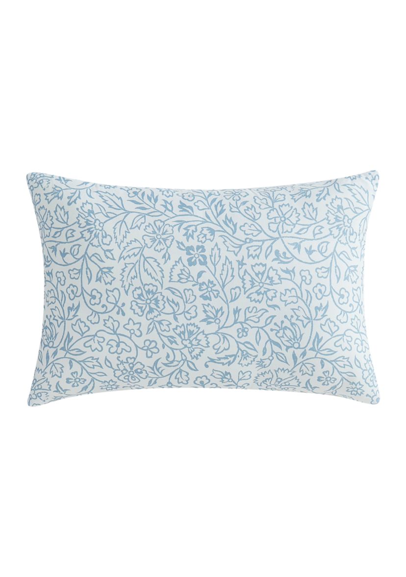 Blue Mila Damask Quilt Set