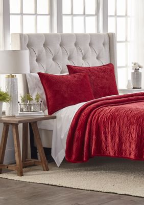 Modern Southern Home Full Queen Red Velvet Quilt Belk