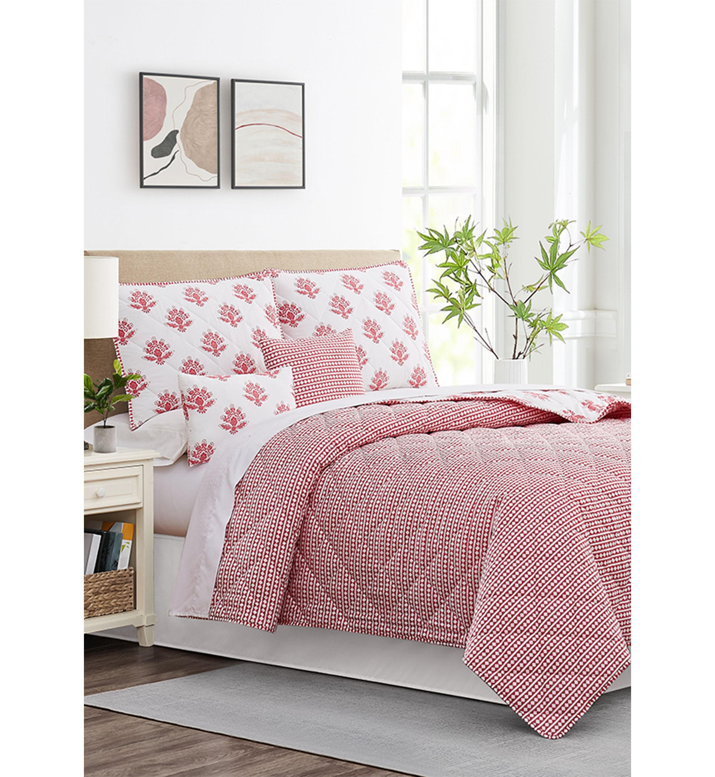 Tree Motif 6-Piece Quilt Set
