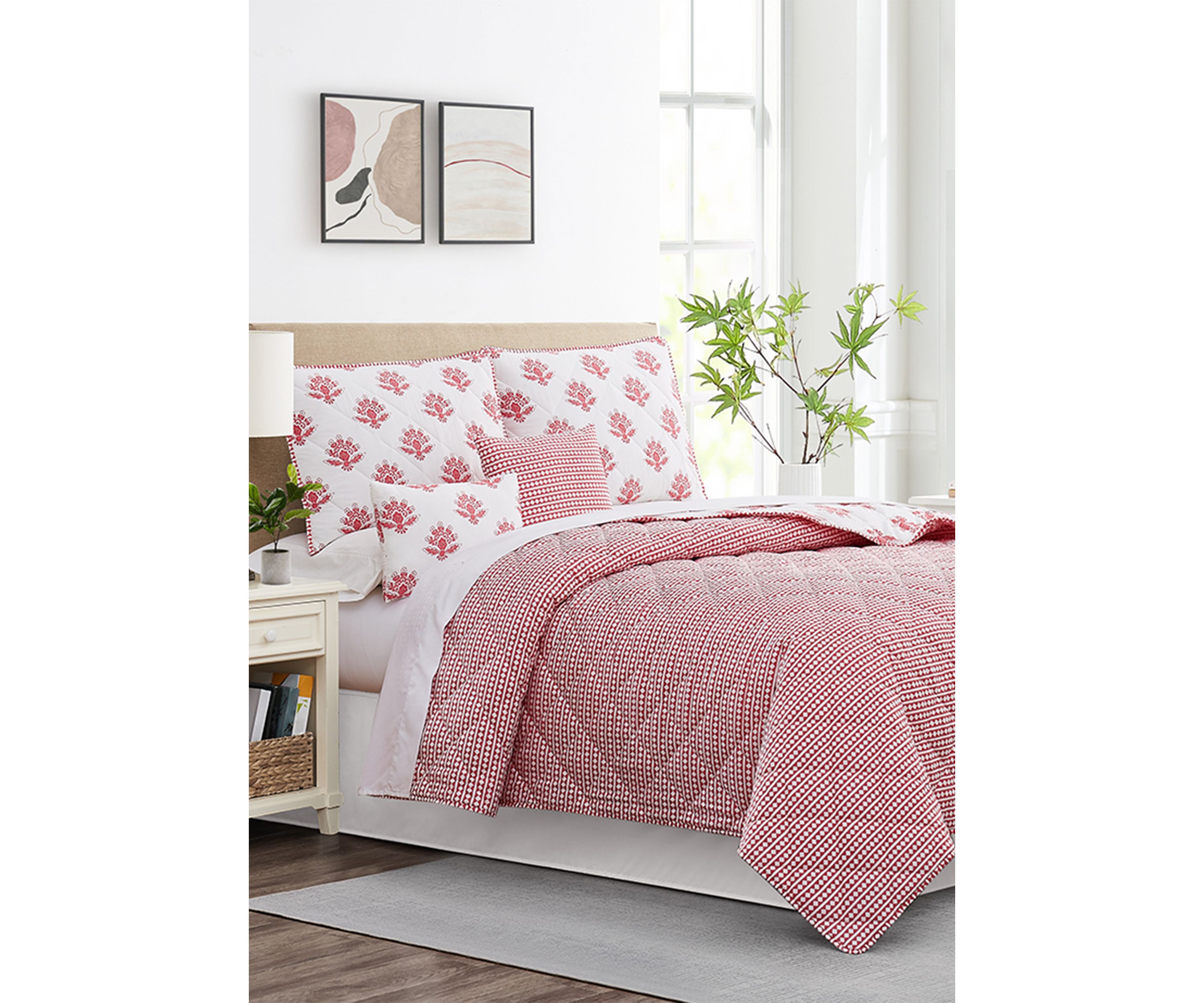 Tree Motif 6-Piece Quilt Set