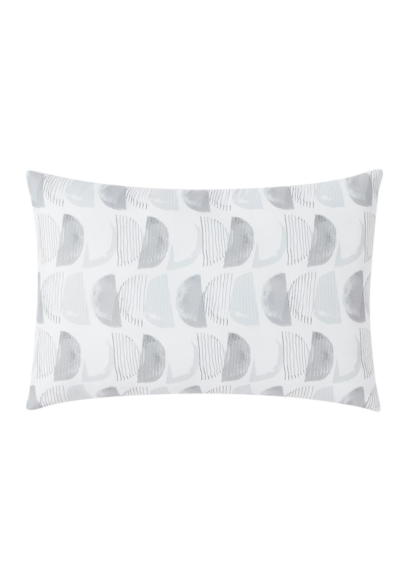 Gray Watercolor Half Circle Quilt Set