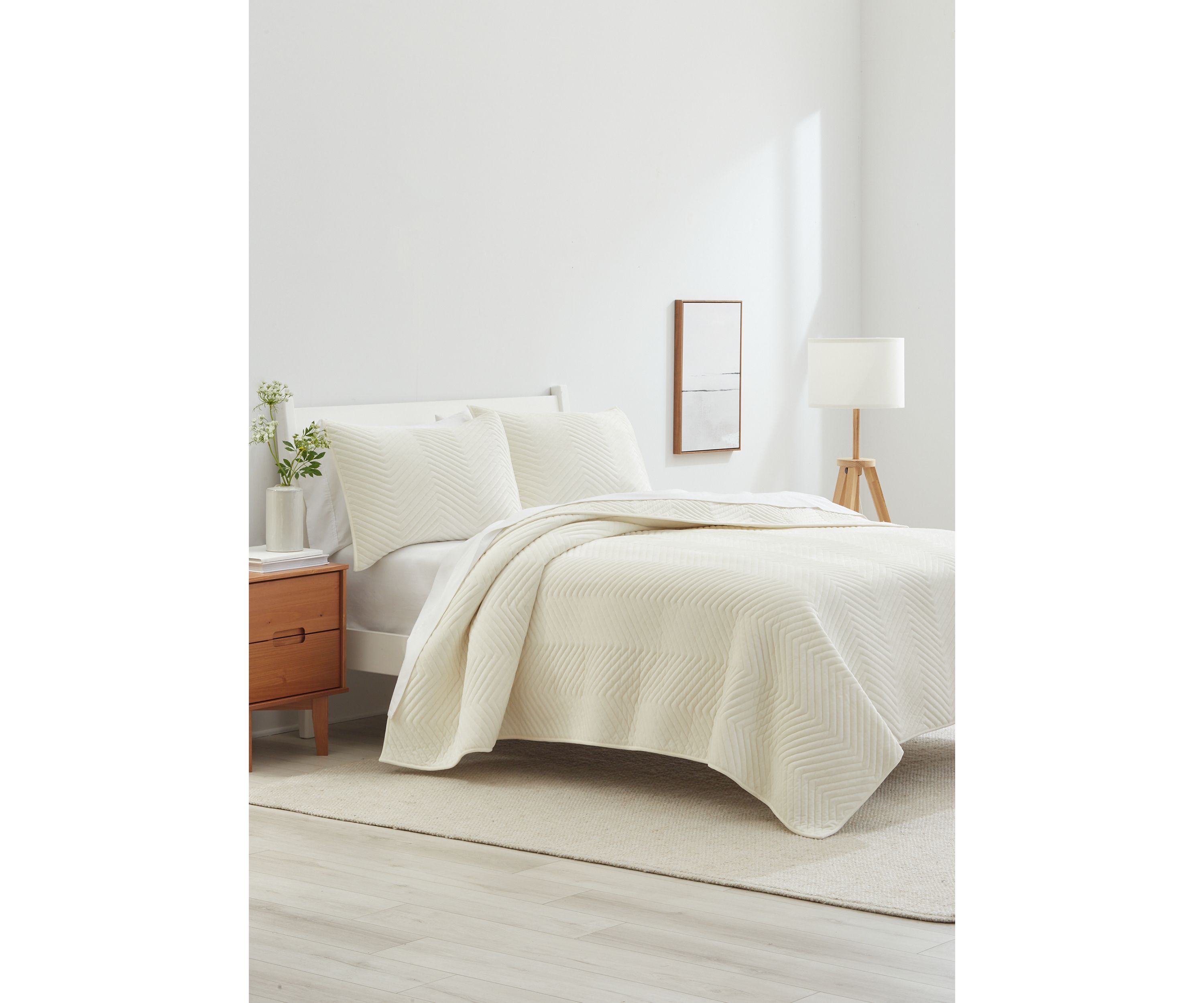 Chevron Velvet Quilt Set