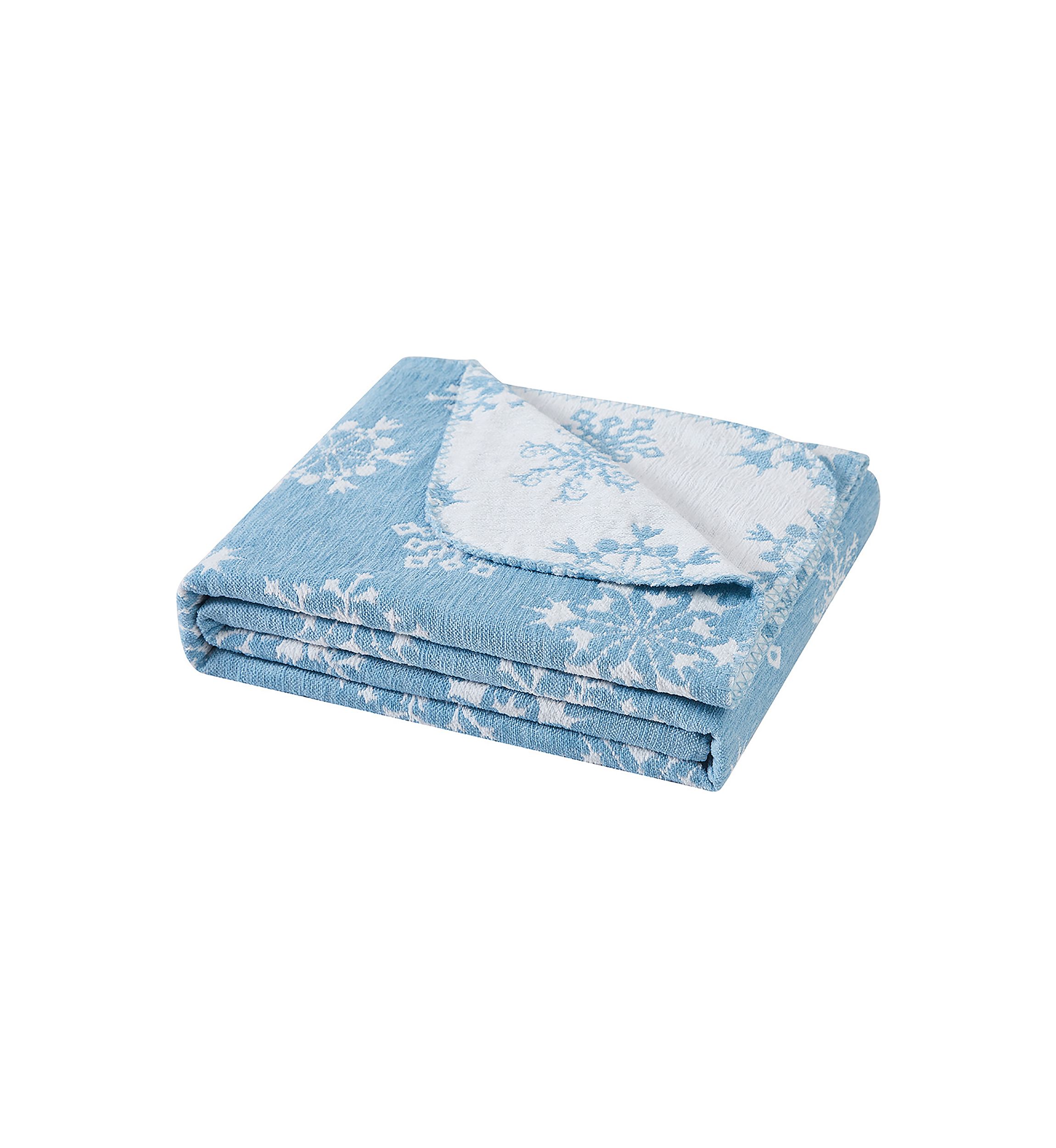 Snowflake Cotton Chenille Throw Blanket