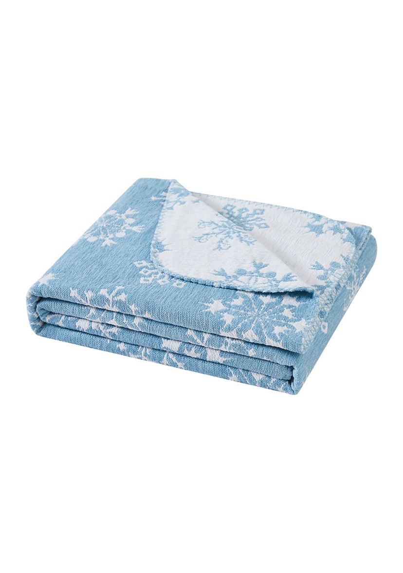 Snowflake Cotton Chenille Throw Blanket