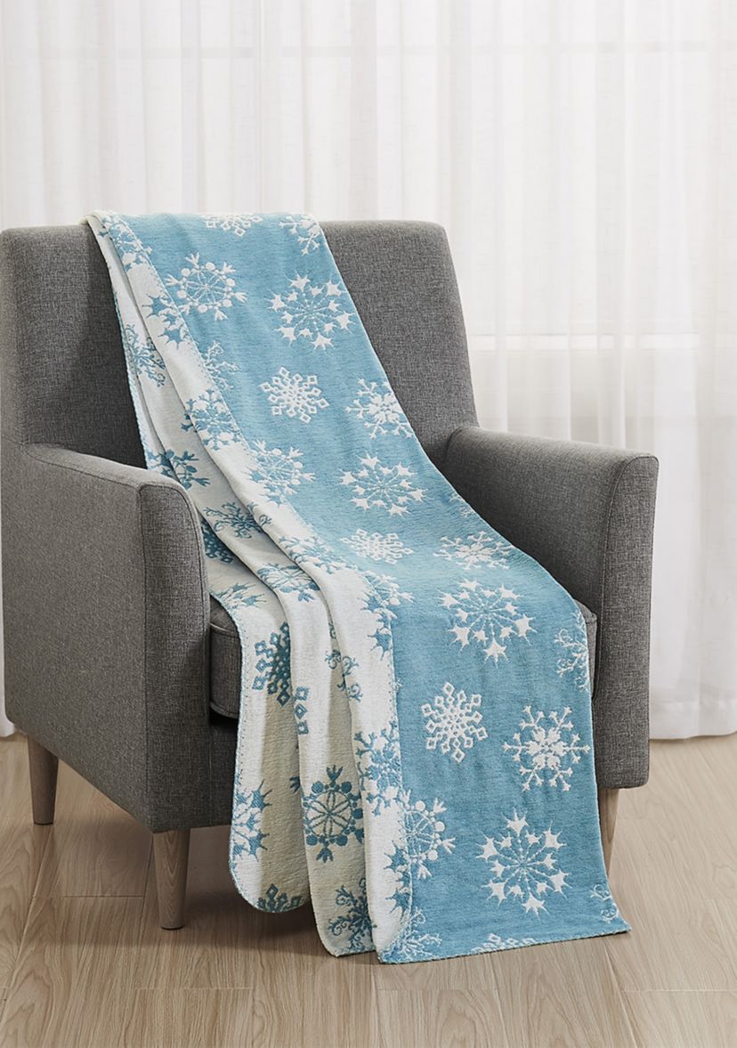 Snowflake Cotton Chenille Throw Blanket