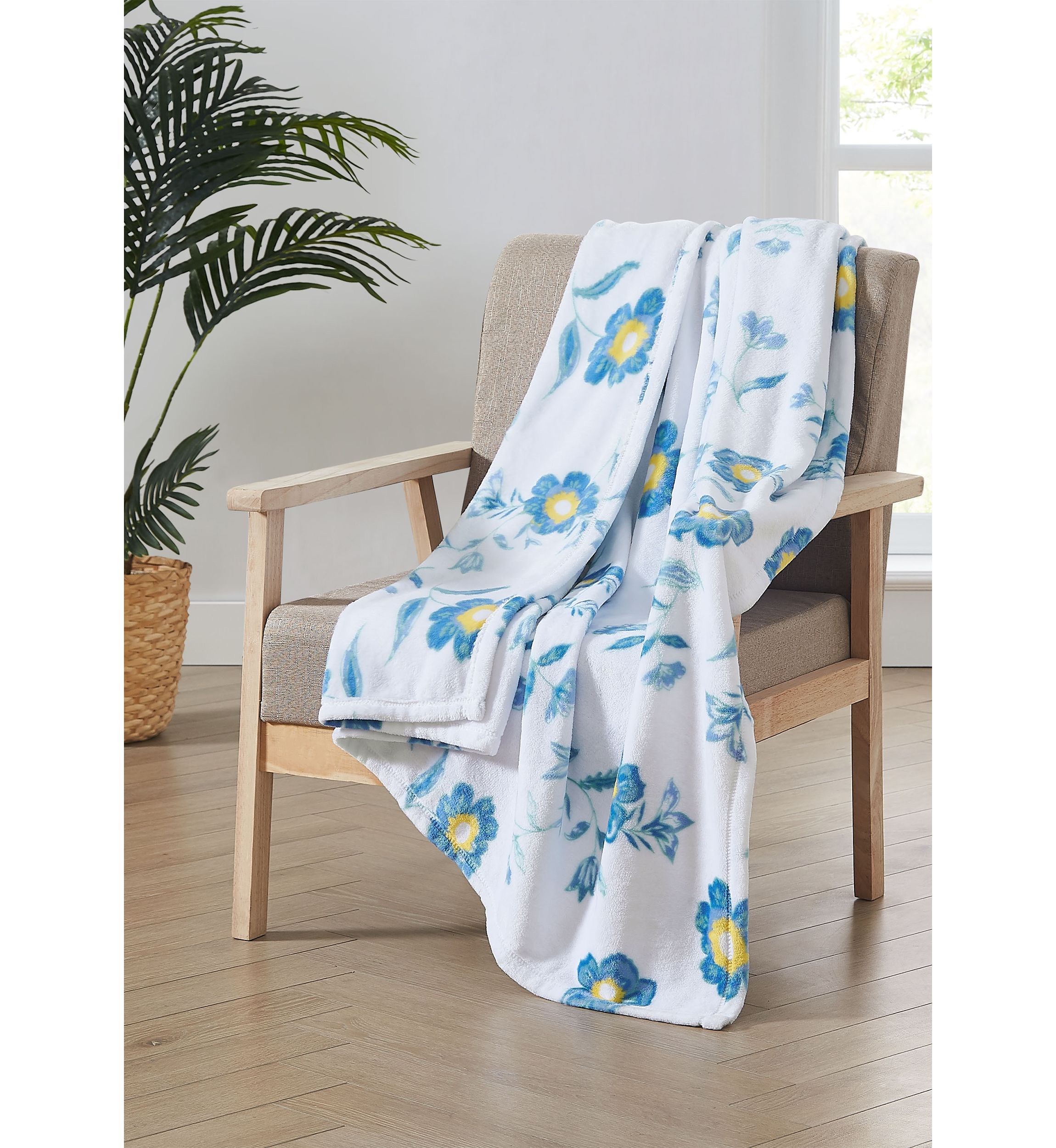 Spring Printed Plush Throw