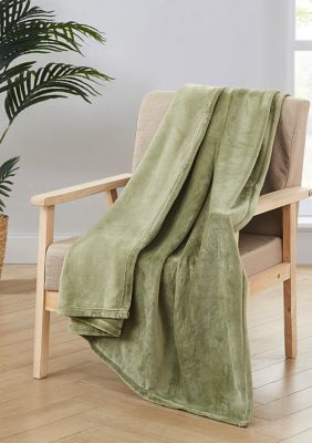 Solid Green Throw Blanket