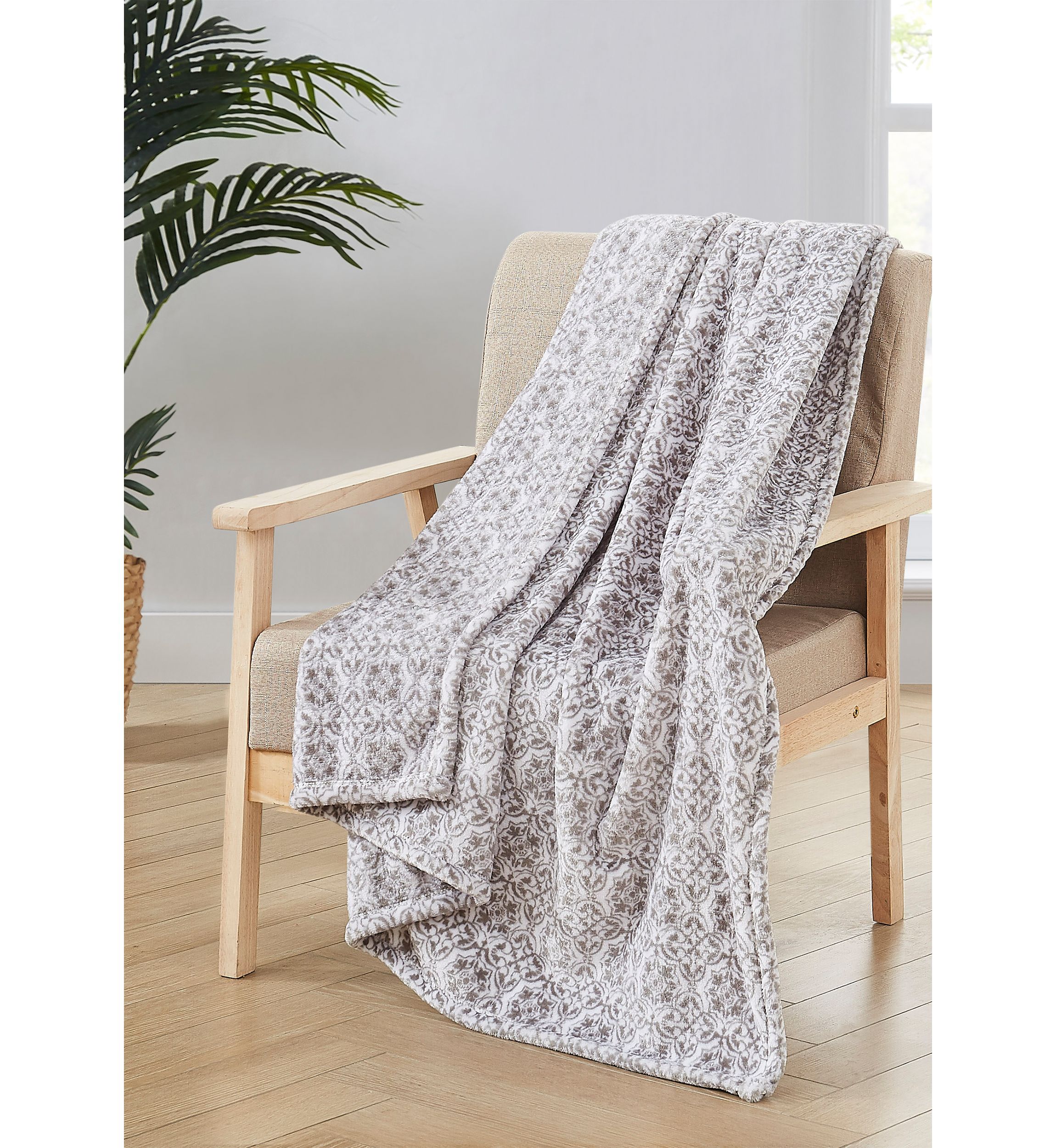 Harvest Print Plush Throw 