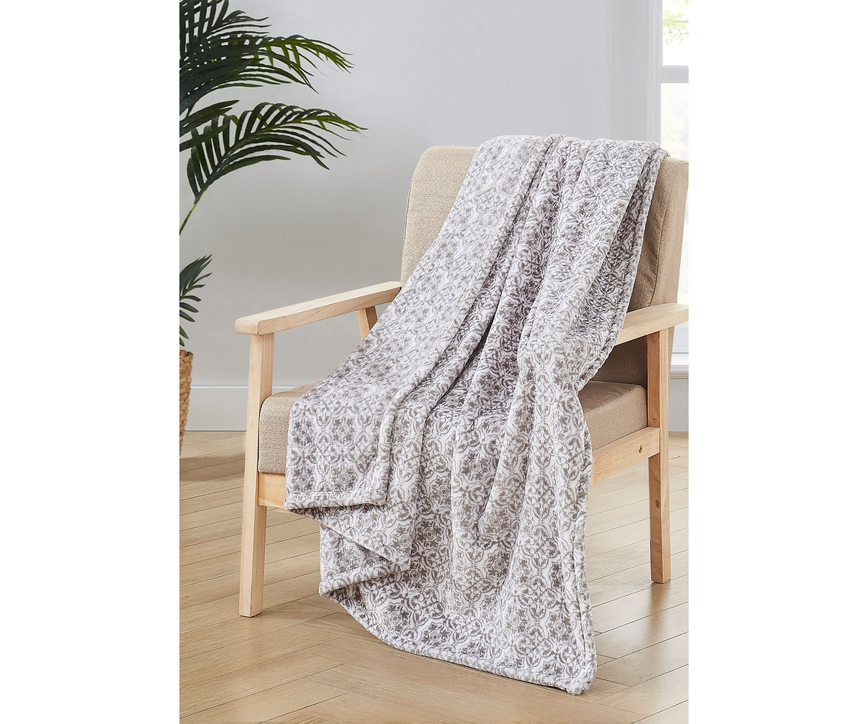 Harvest Print Plush Throw 
