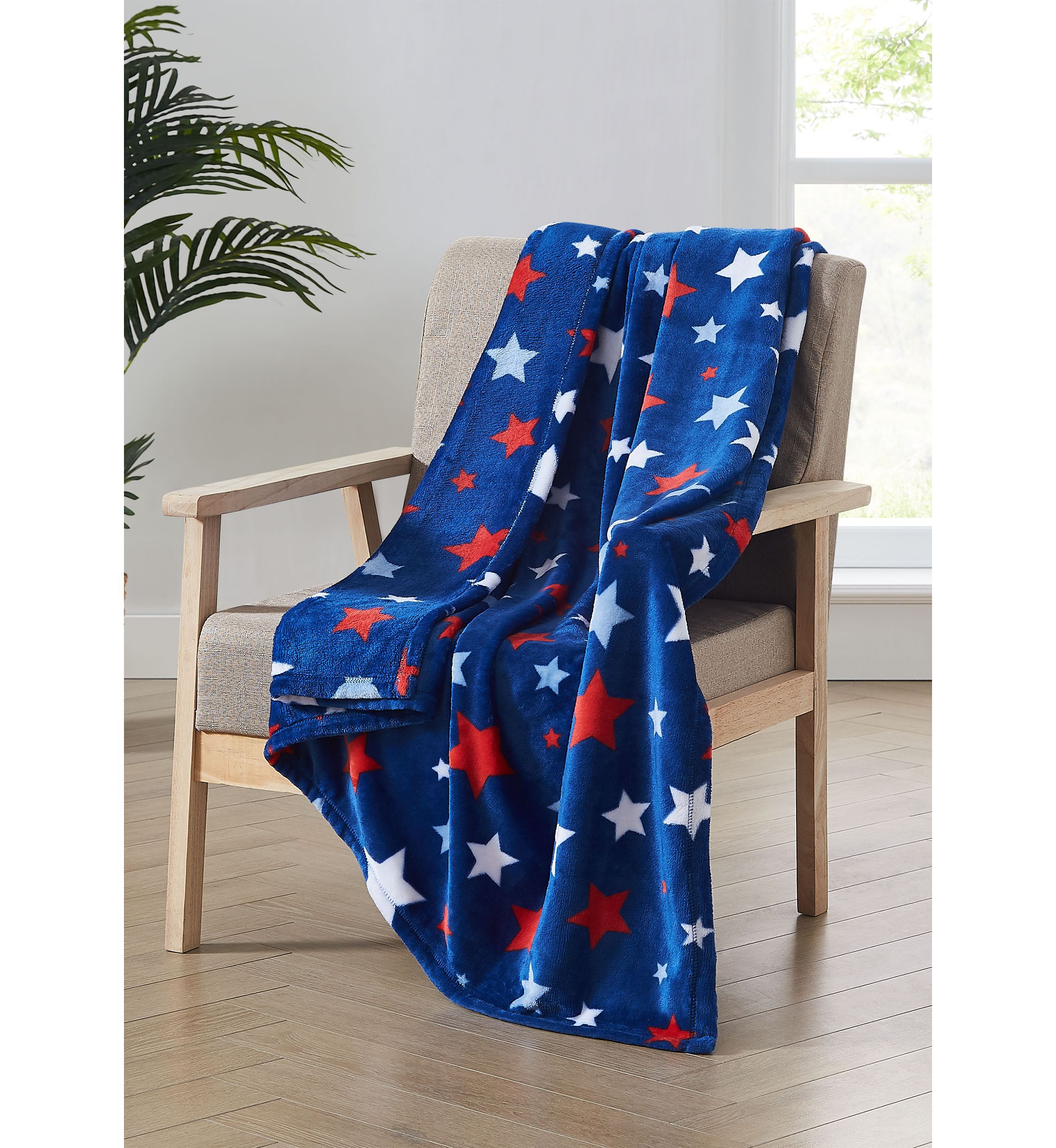 Printed Plush Throw 