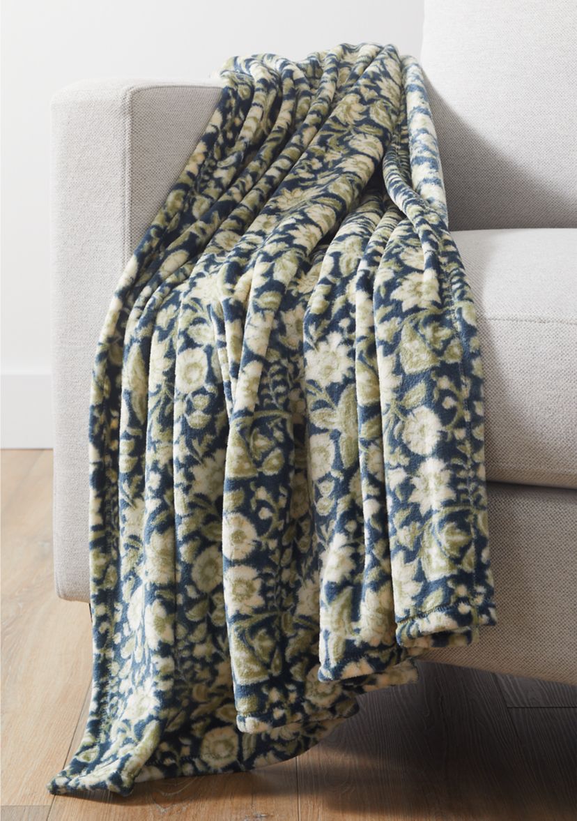 Printed Plush Throw