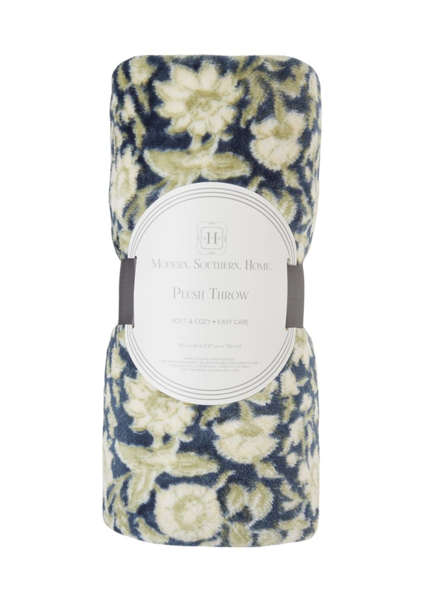 Printed Plush Throw