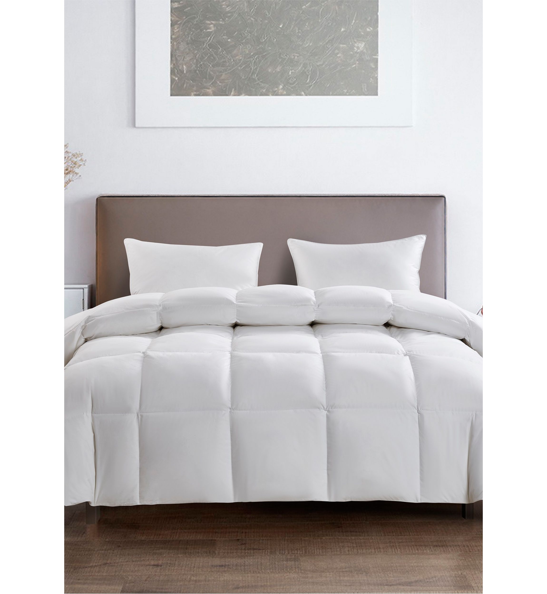 Light Warmth White Goose Feather Down Fiber Comforter