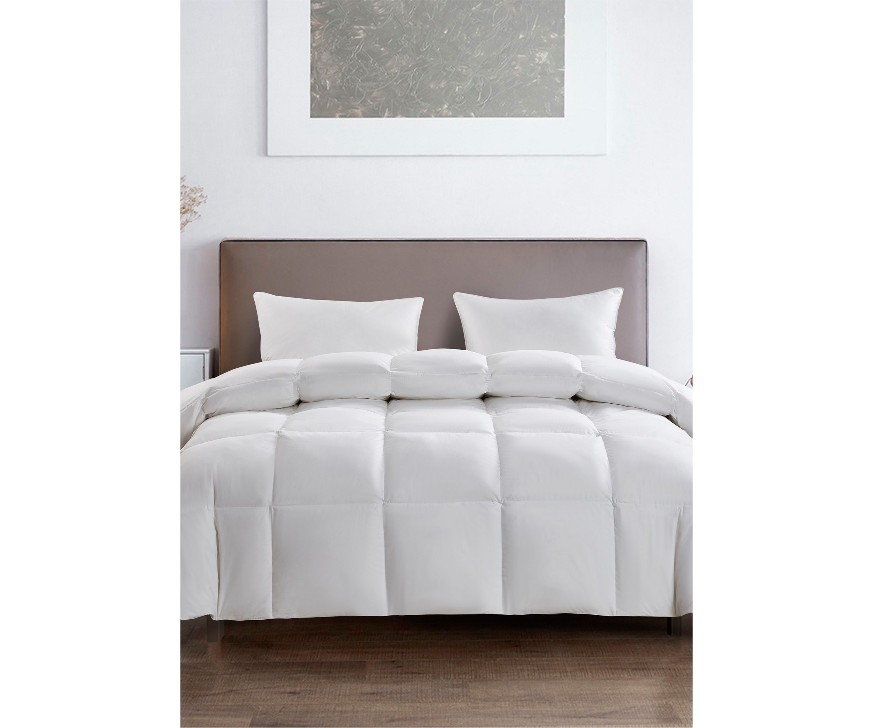 Light Warmth White Goose Feather Down Fiber Comforter