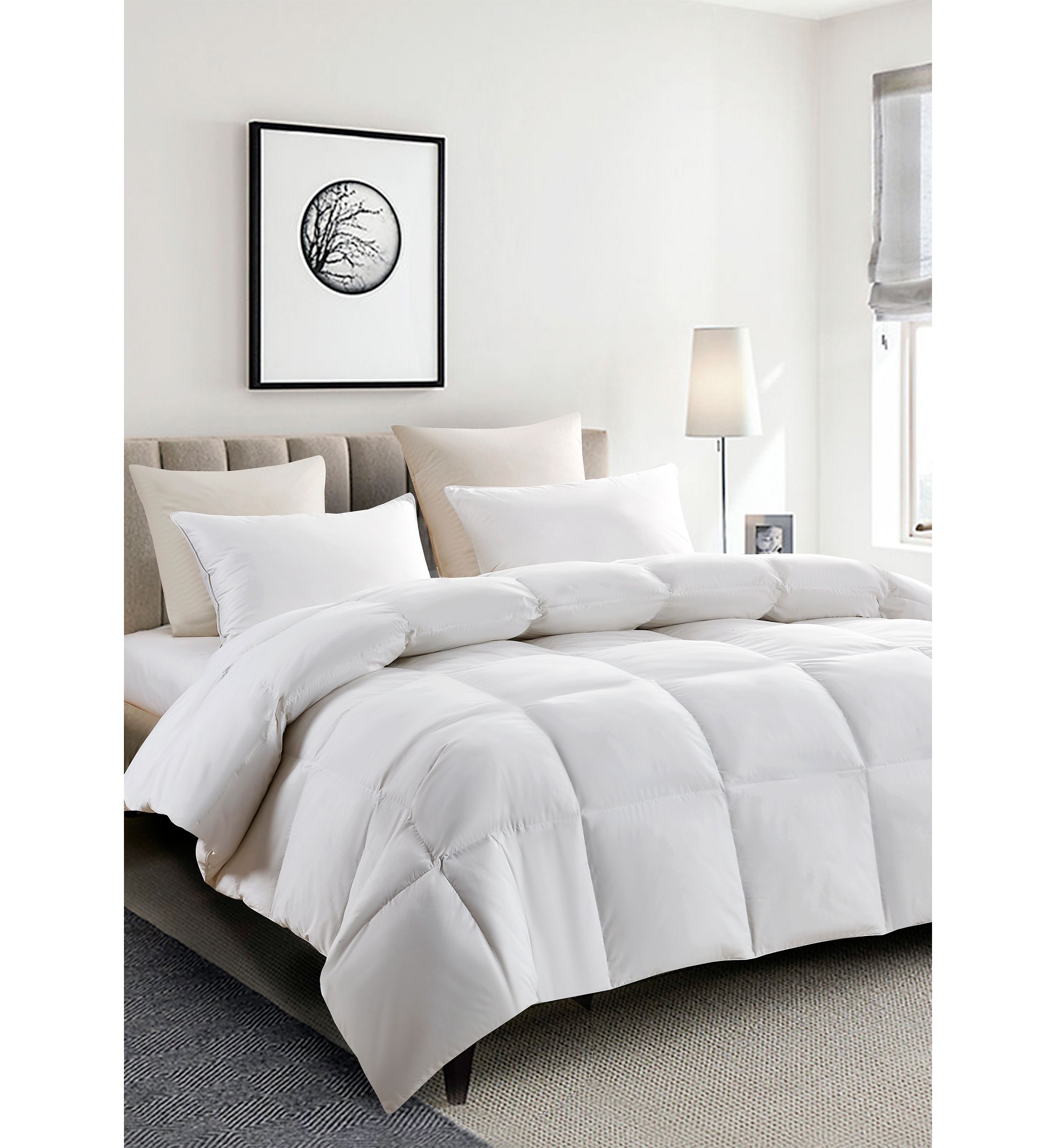 All Season Count White Goose Feather And Down Fiber Comforter