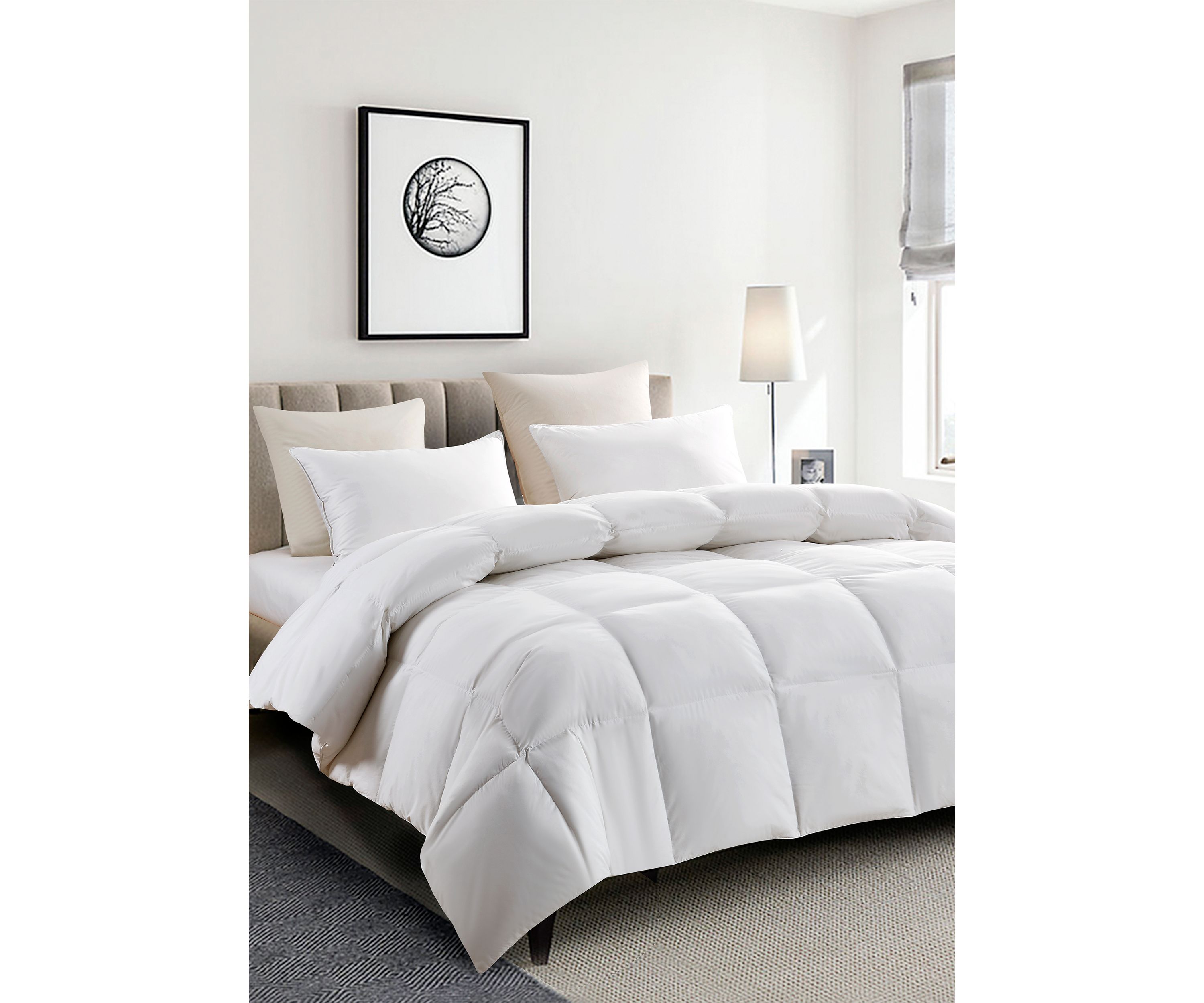 All Season Count White Goose Feather And Down Fiber Comforter