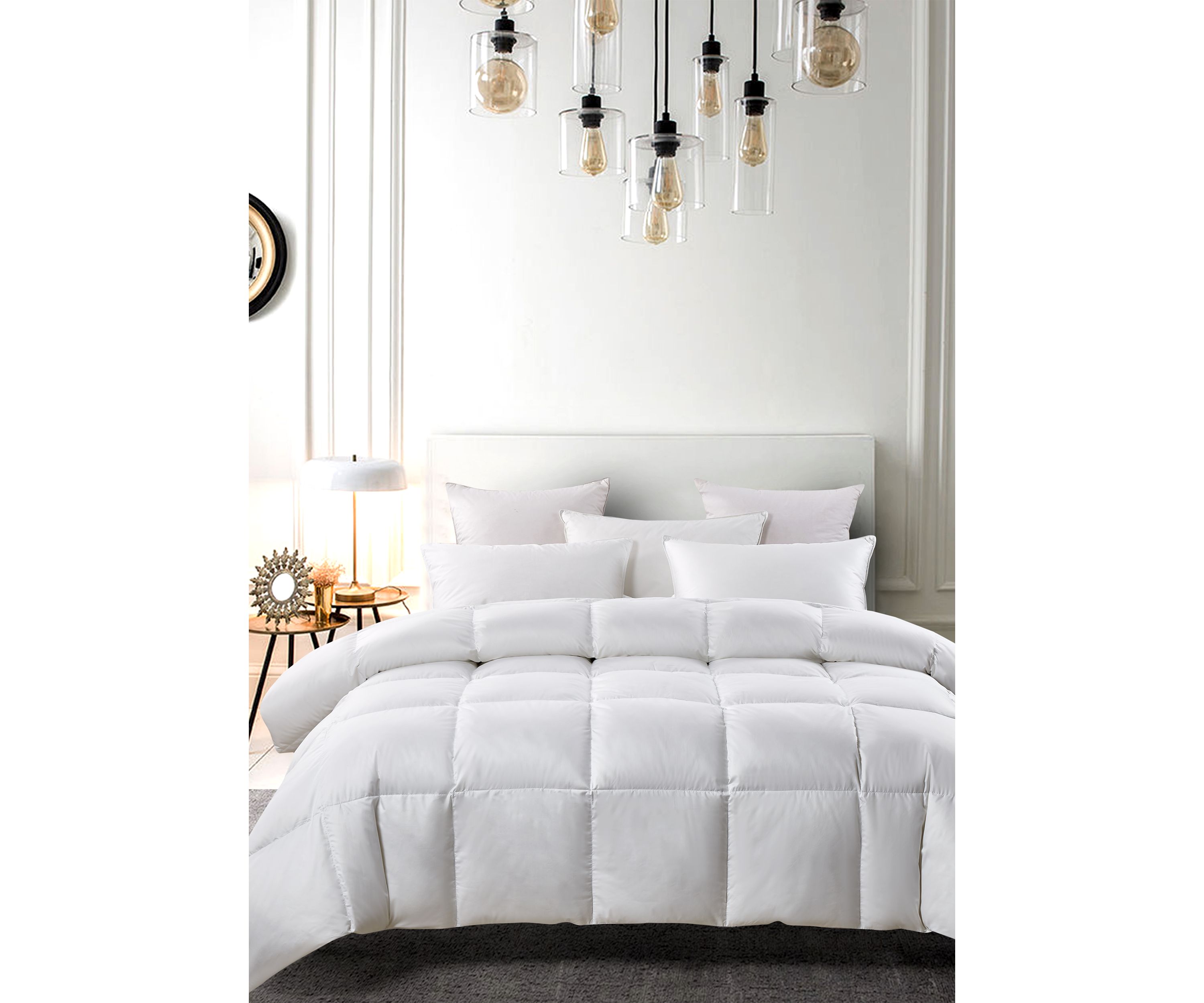 Light Warmth White Down Fiber Comforter