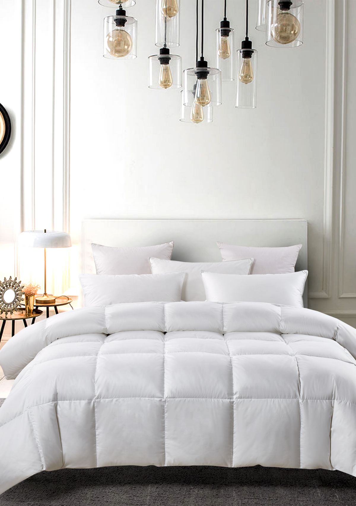 All Season White Down Fiber Comforter