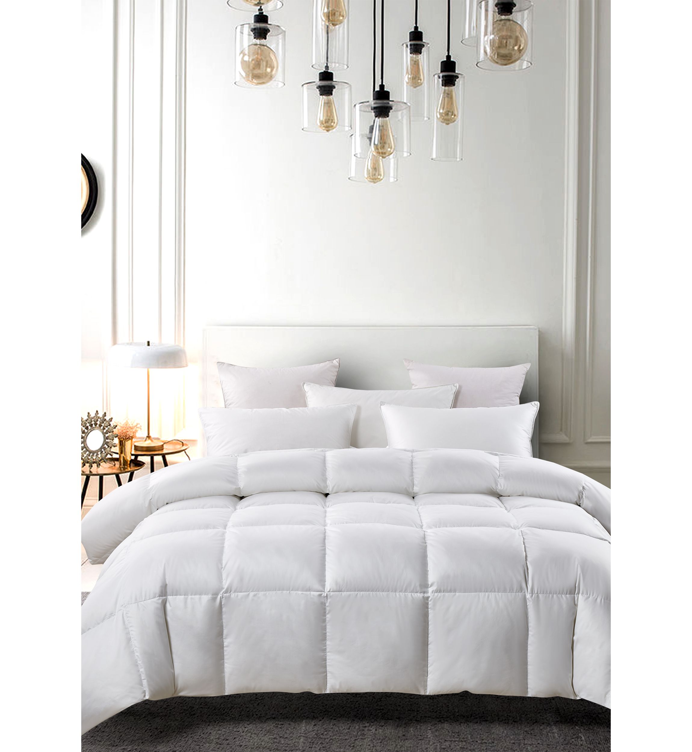All Season White Down Fiber Comforter