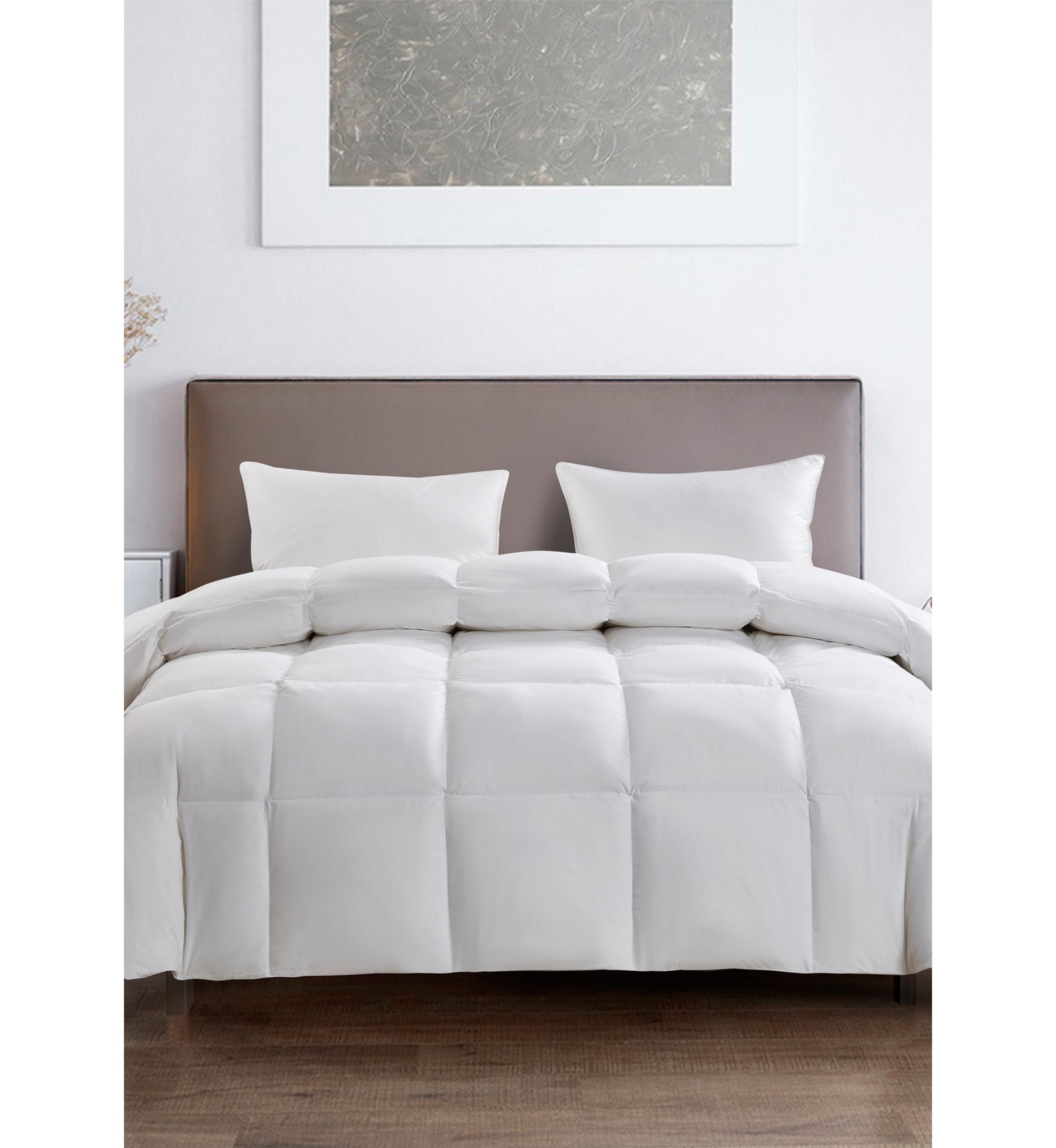 Light Warmth White Goose Feather Down Fiber Comforter