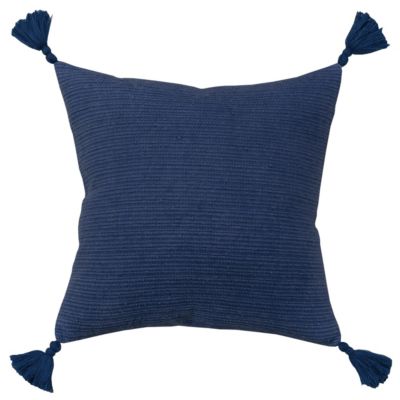 Rizzy Home Textured Modern Pillow, Navy Blue, 20 x 20