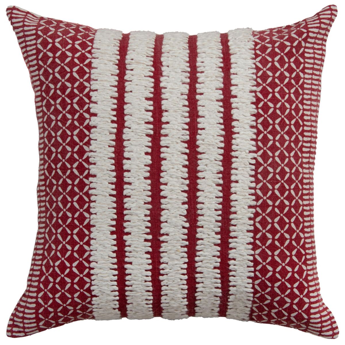 Stripe Green/Natural 20" X 20" Poly Filled Pillow