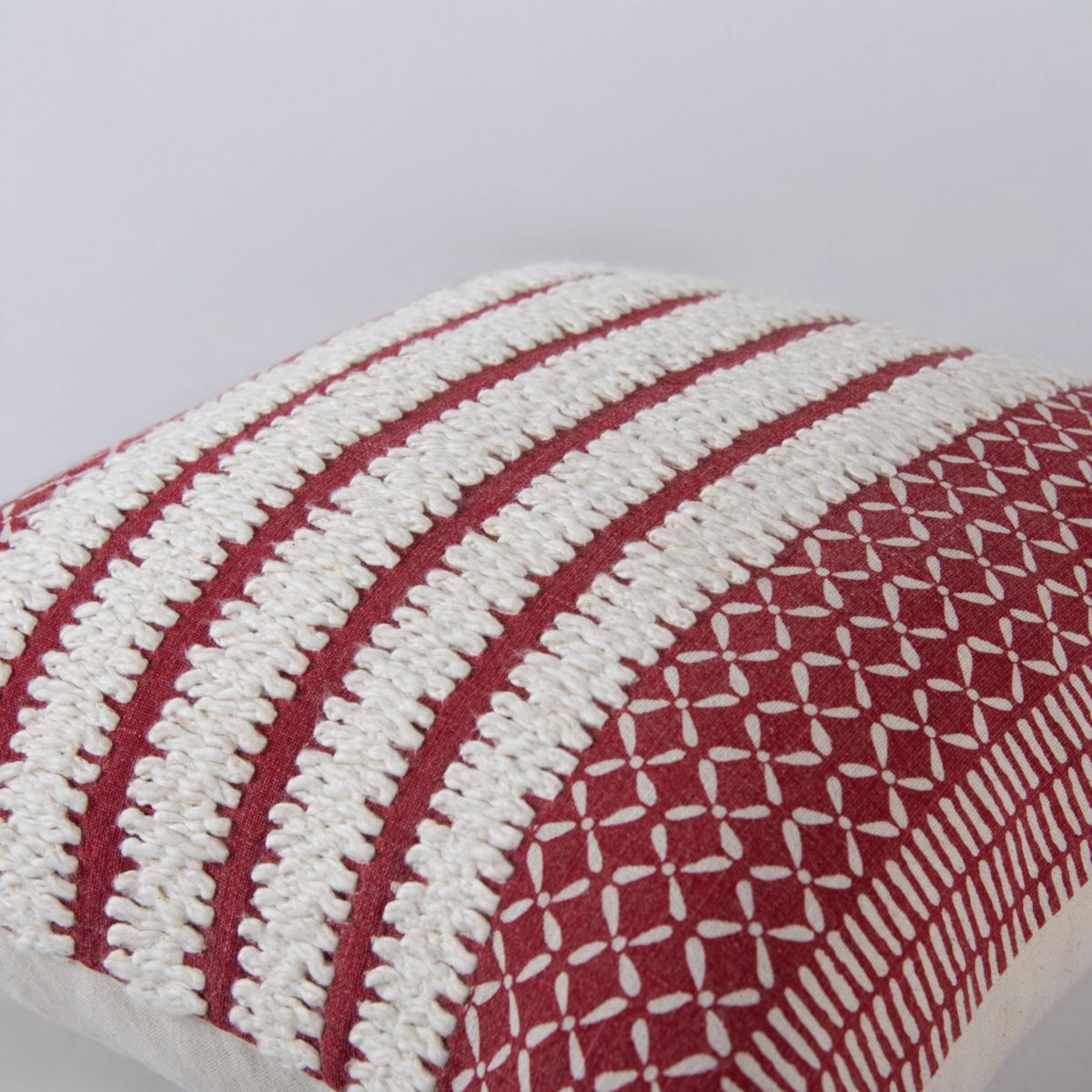 Stripe Green/Natural 20" X 20" Poly Filled Pillow