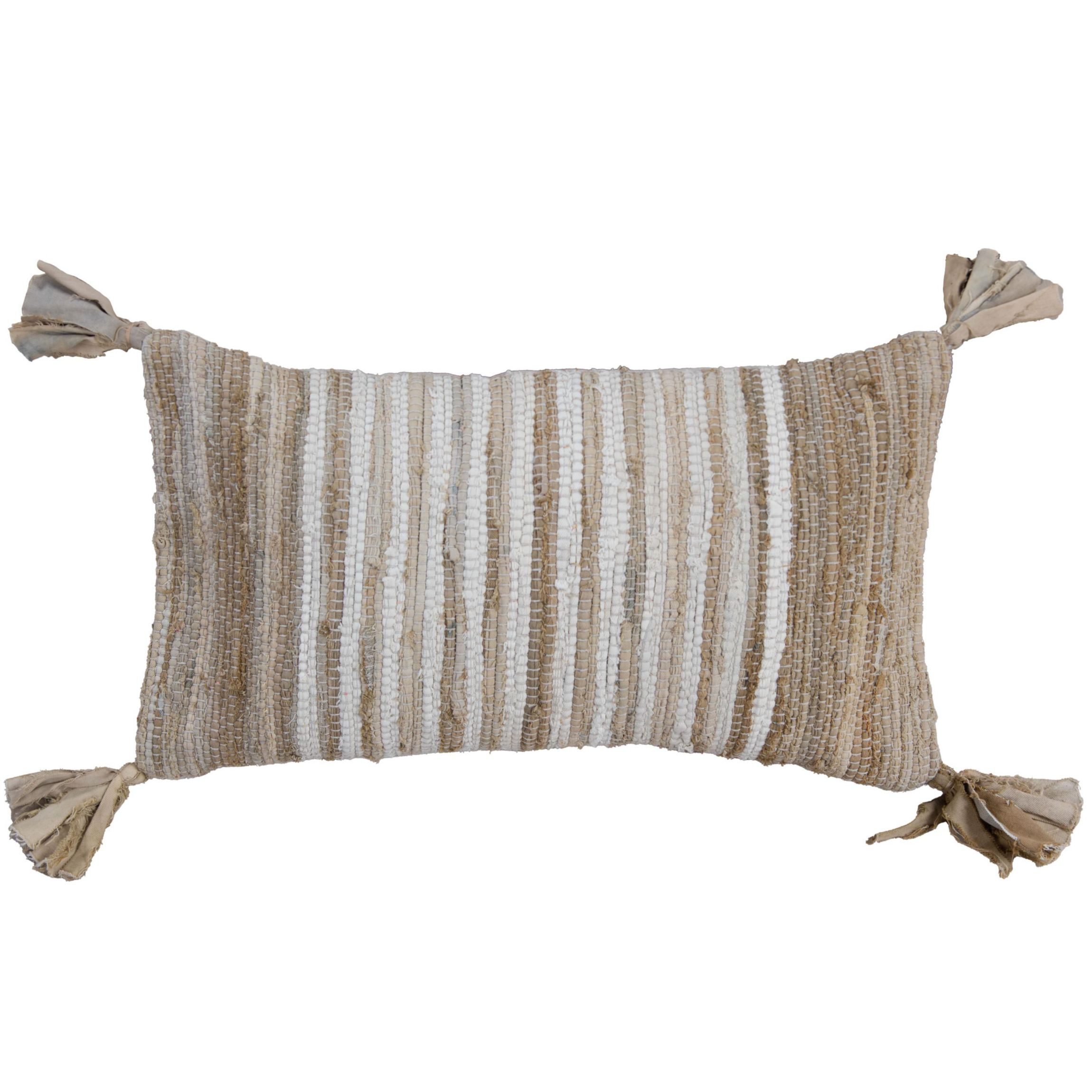 Stripe Natural 14" X 26" Poly Filled Pillow