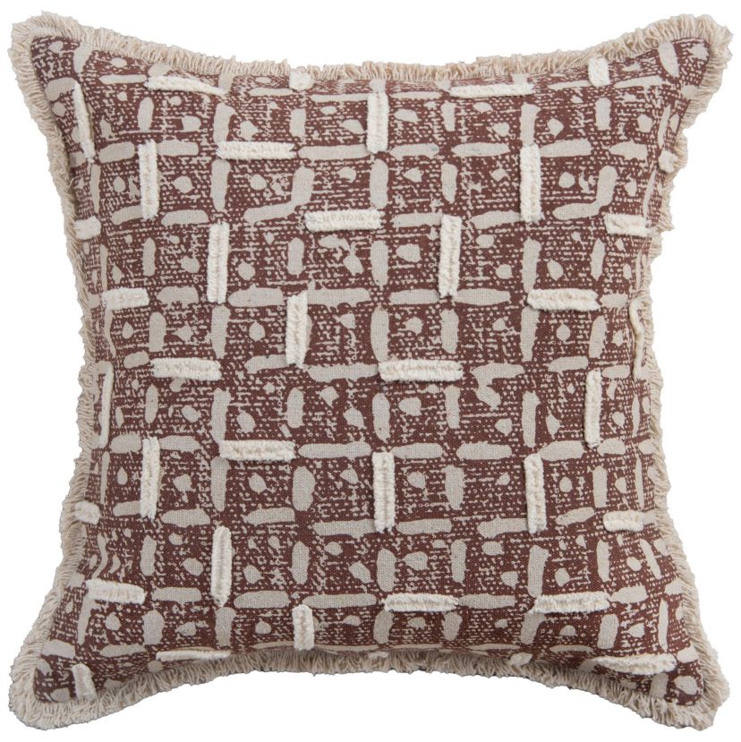 Abstract Green/Natural 20" X 20" Poly Filled Pillow