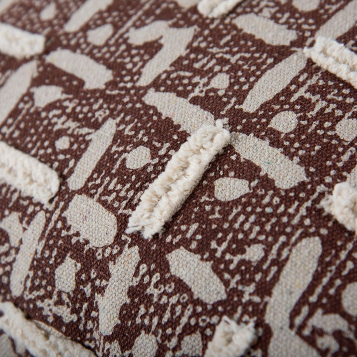 Abstract Green/Natural 20" X 20" Poly Filled Pillow