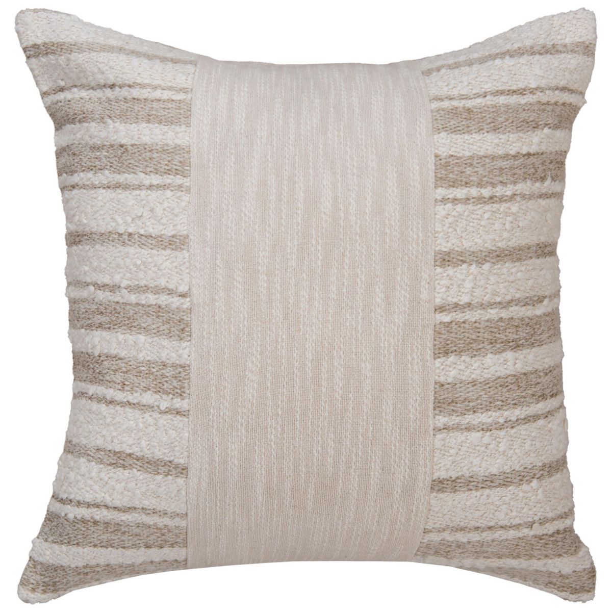 Stripe Natural/Dark Natural 20" X 20" Poly Filled Pillow