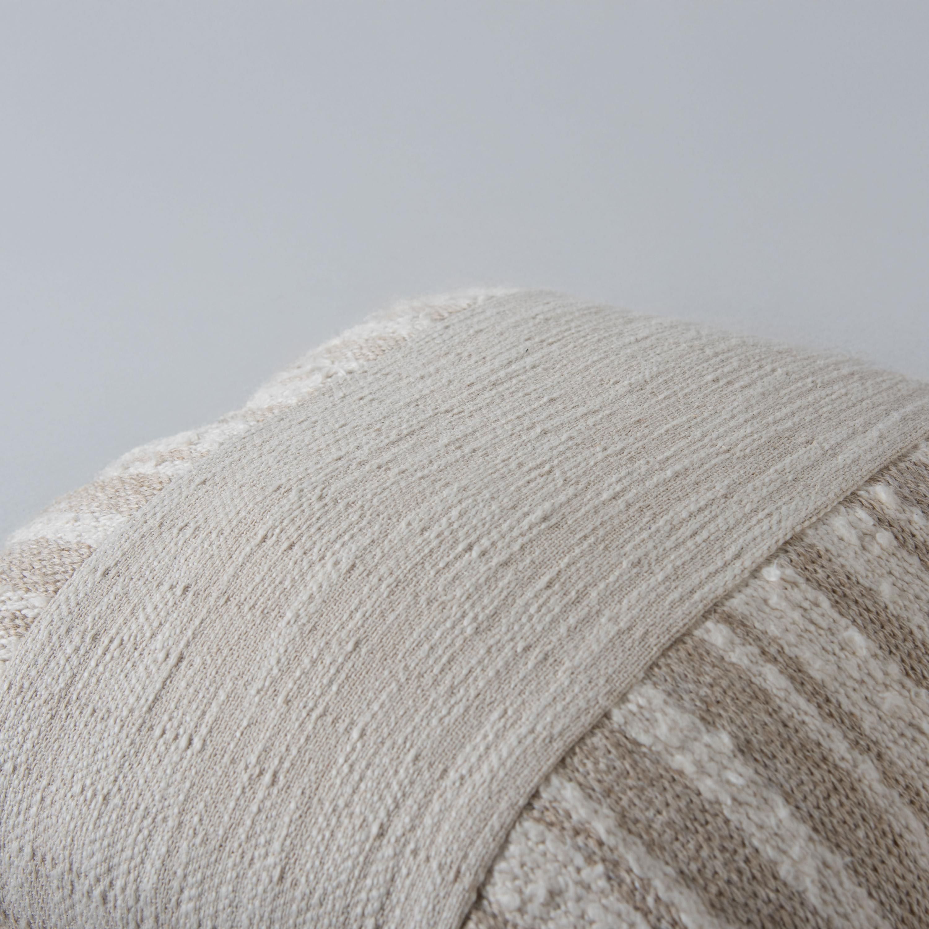 Stripe Natural/Dark Natural 20" X 20" Poly Filled Pillow