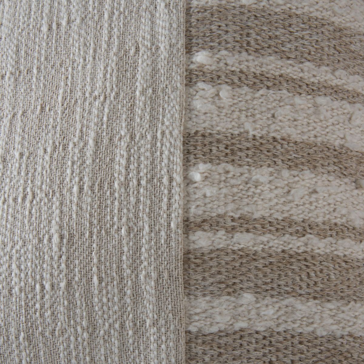 Stripe Natural/Dark Natural 20" X 20" Poly Filled Pillow