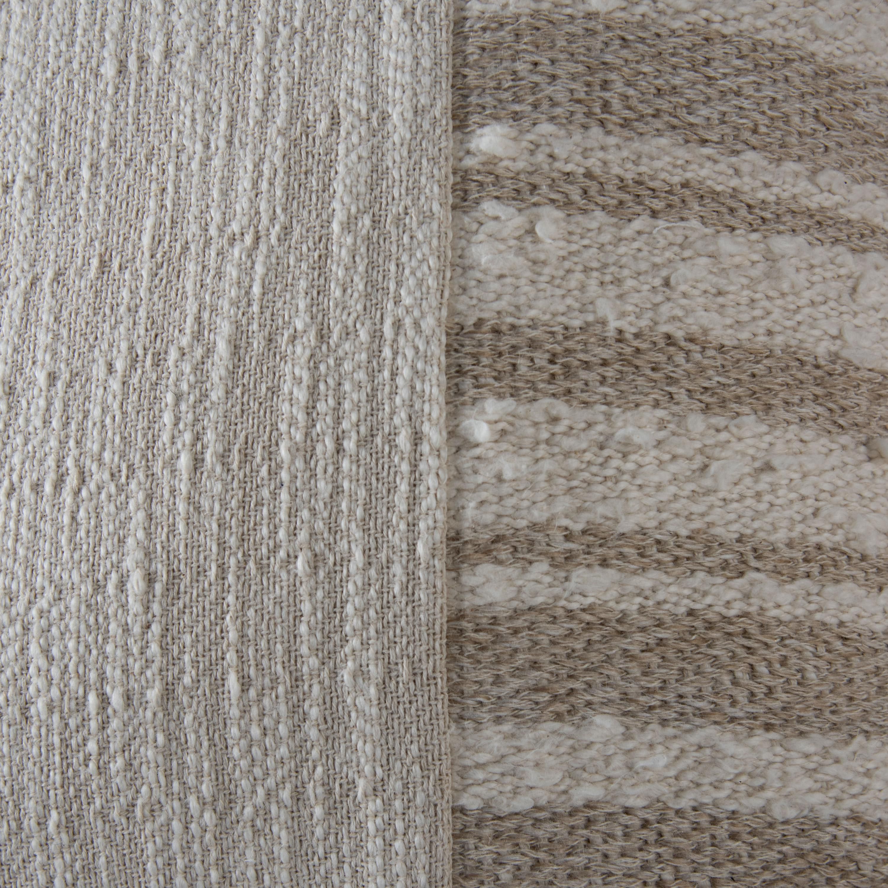 Stripe Natural/Dark Natural 20" X 20" Poly Filled Pillow
